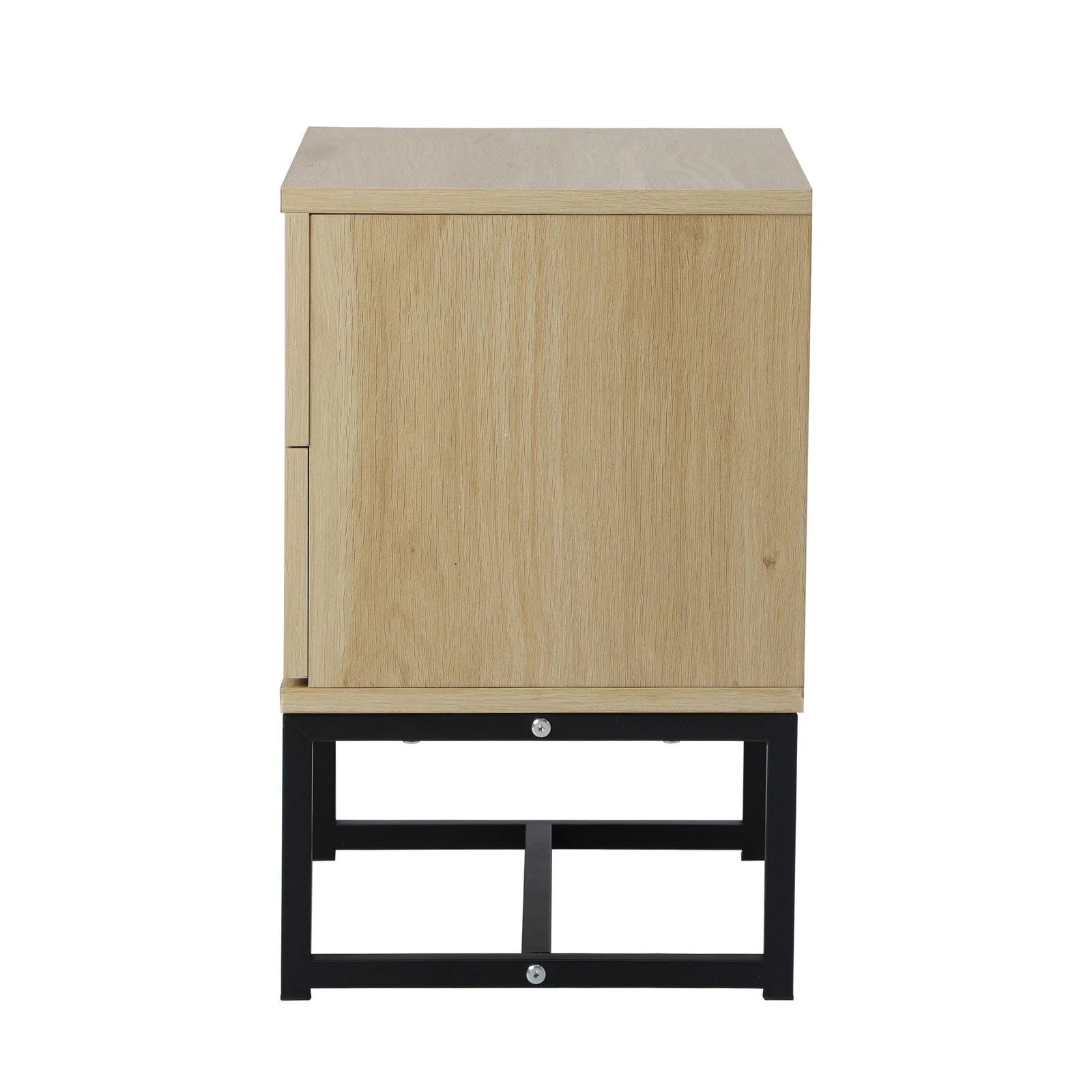 7 Oikiture Bedside Tables 2 Drawers Side Table Nightstand Metal
 - Natural, 7 of 10