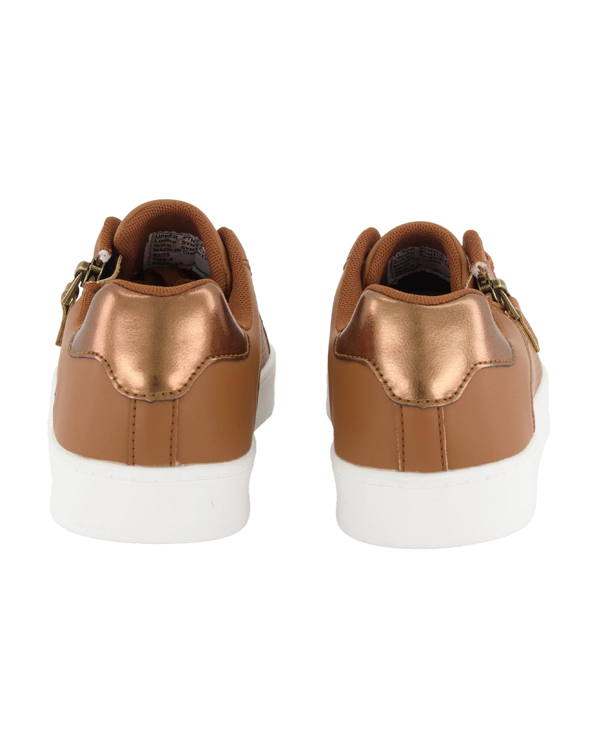 5 Lace-up Perforated Sneakers Tan, 5 of 5
