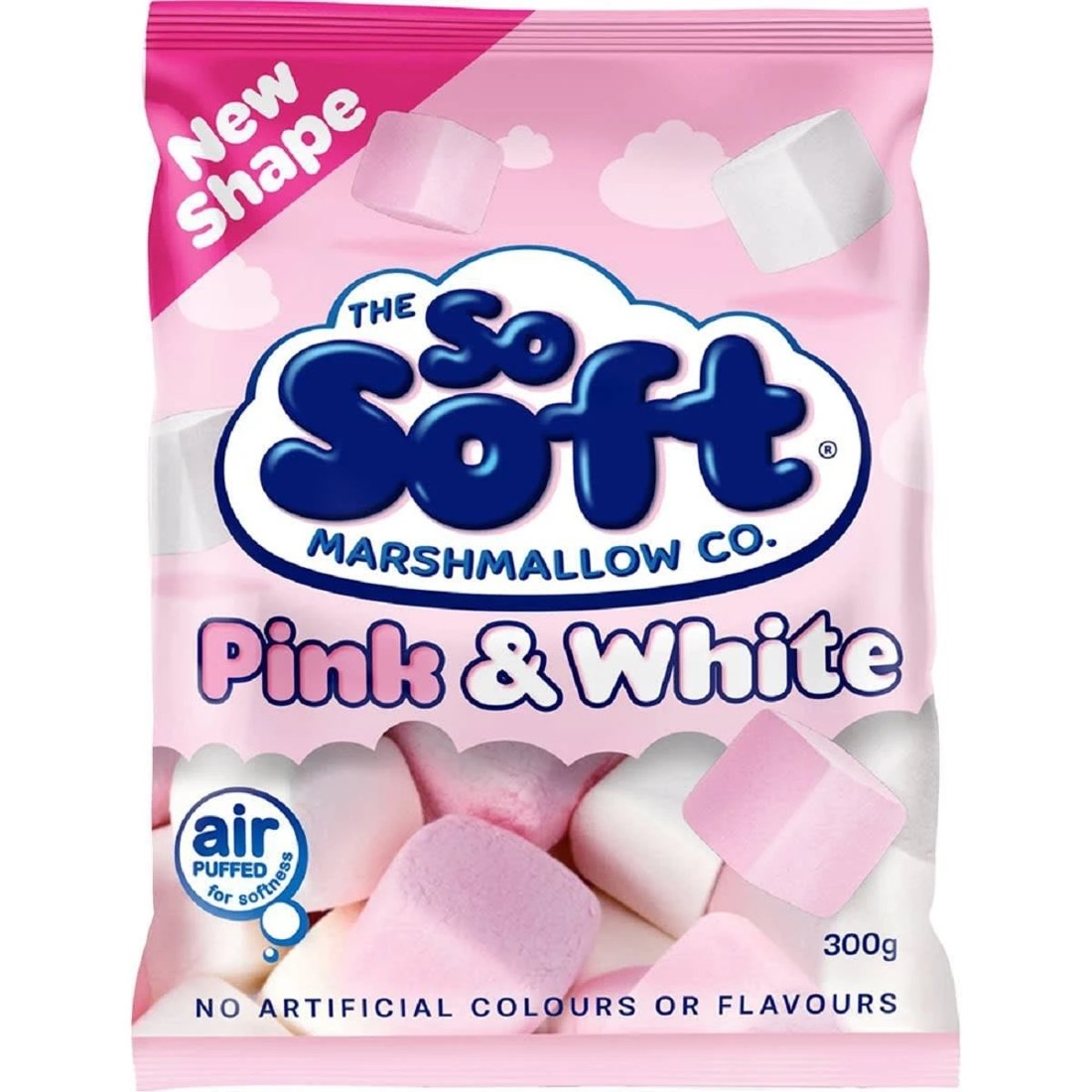 1 The So Soft Marshmallow Co. Pink & White 300g, 1 of 3