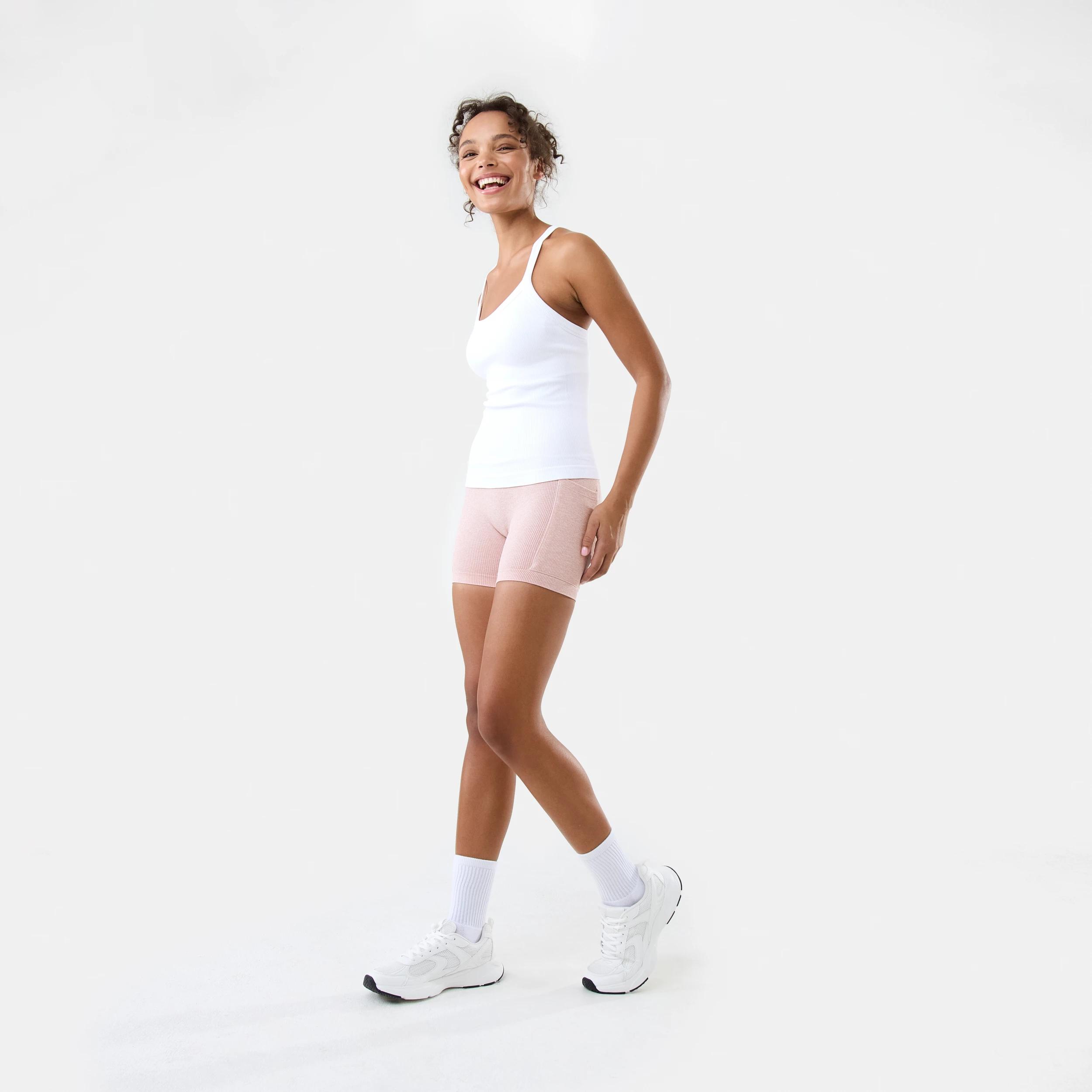 3 Active Womens Ribbed Tank Top White, 3 of 7