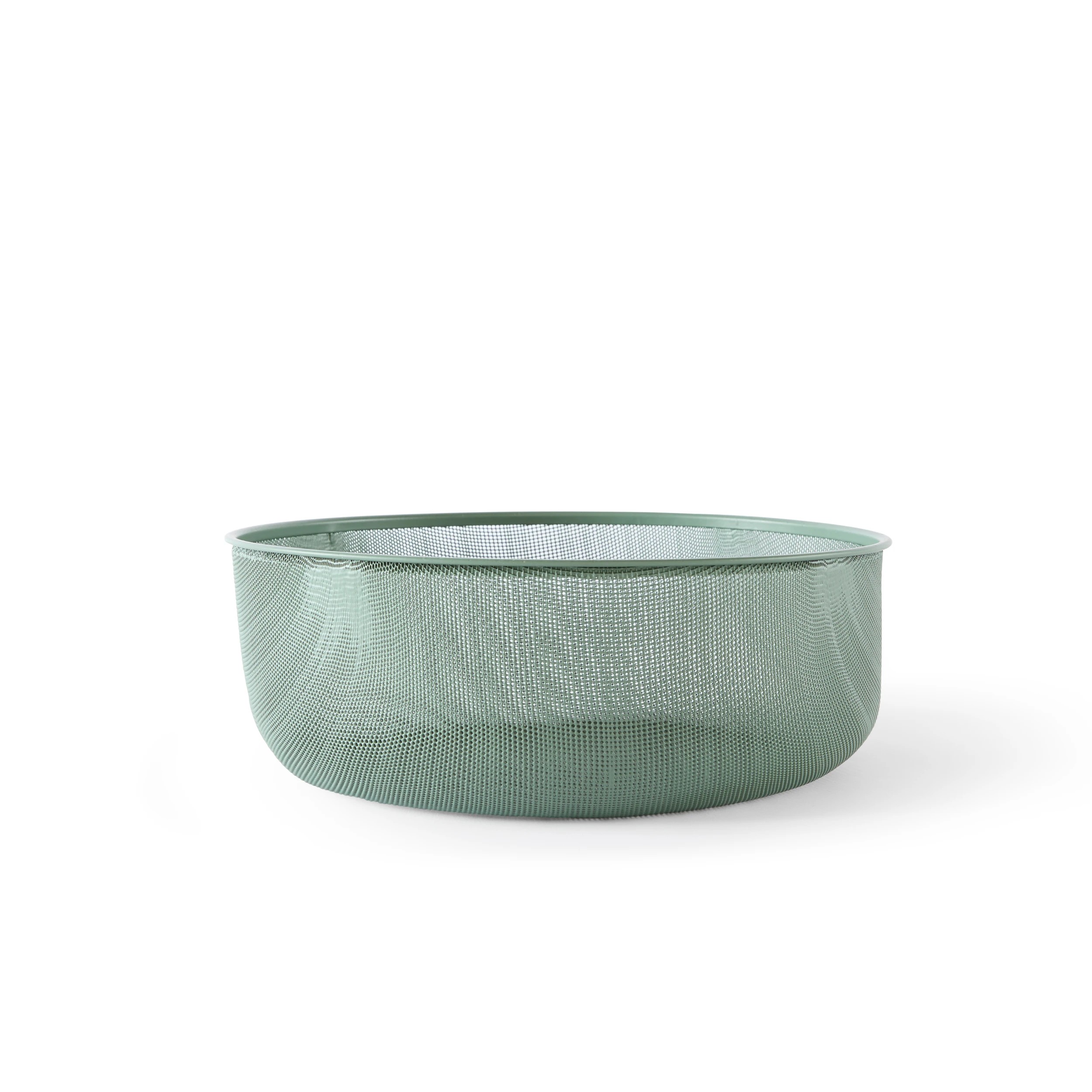 5 3 Piece Metal and Wood Fruit Bowl - Green, 5 of 8