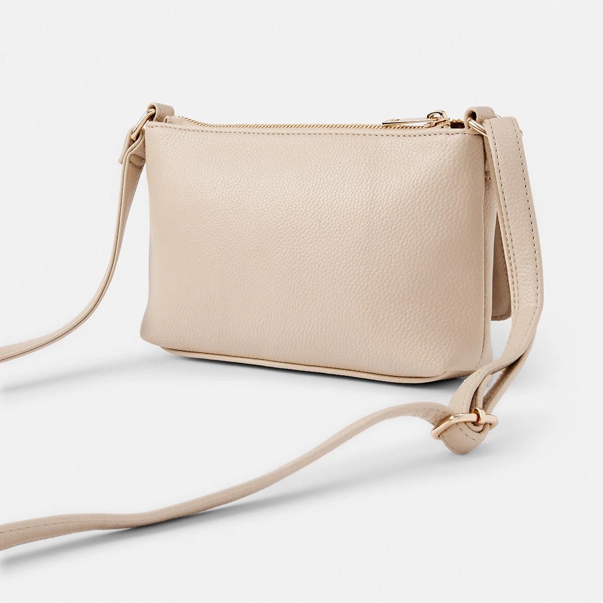 3 Envelope Pocket Crossbody Bag BEIGE, 3 of 5
