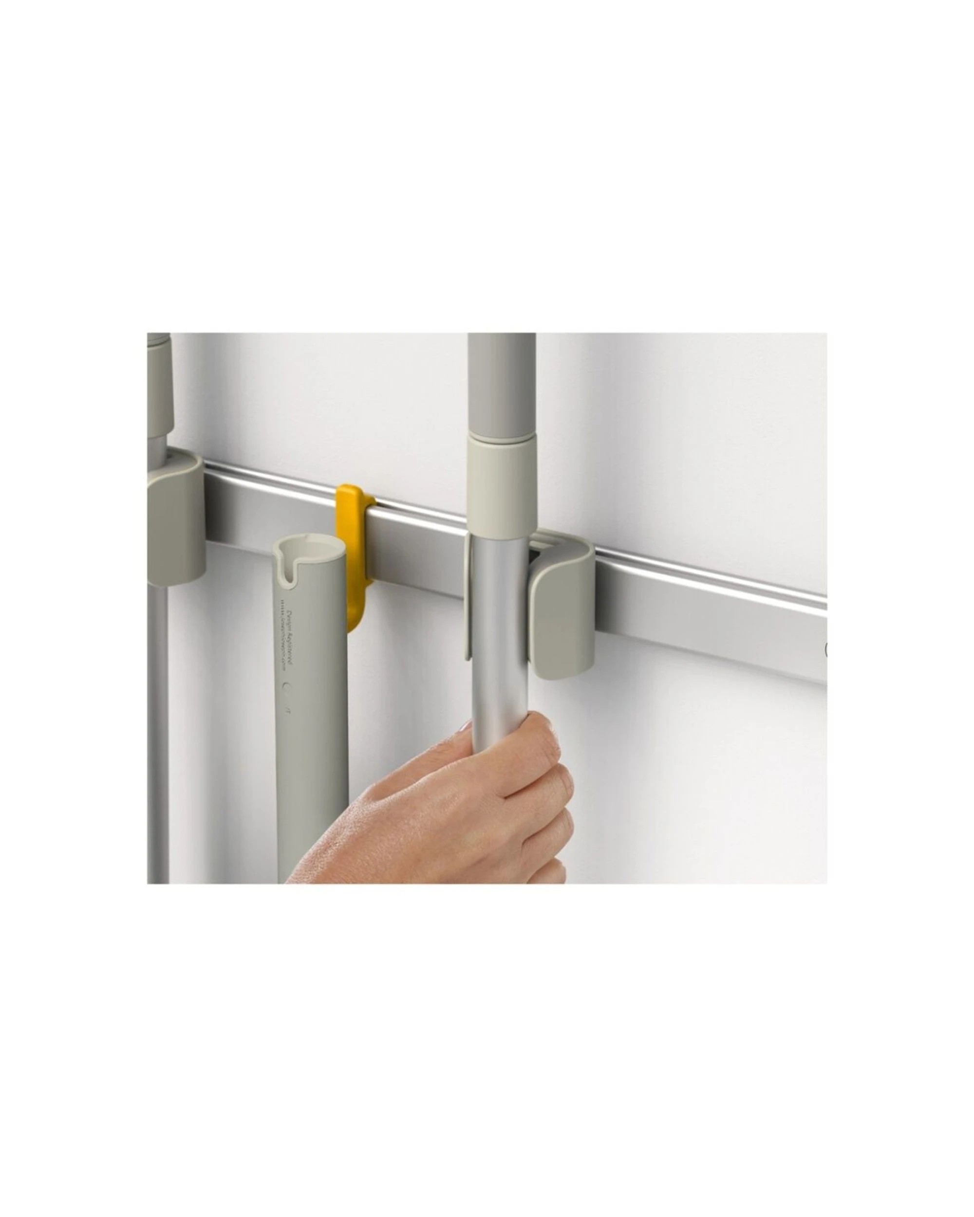 7 Joseph Joseph CleanTech Cleaning Tool Storage Rail With Adjustable Hooks - Silver, 7 of 7