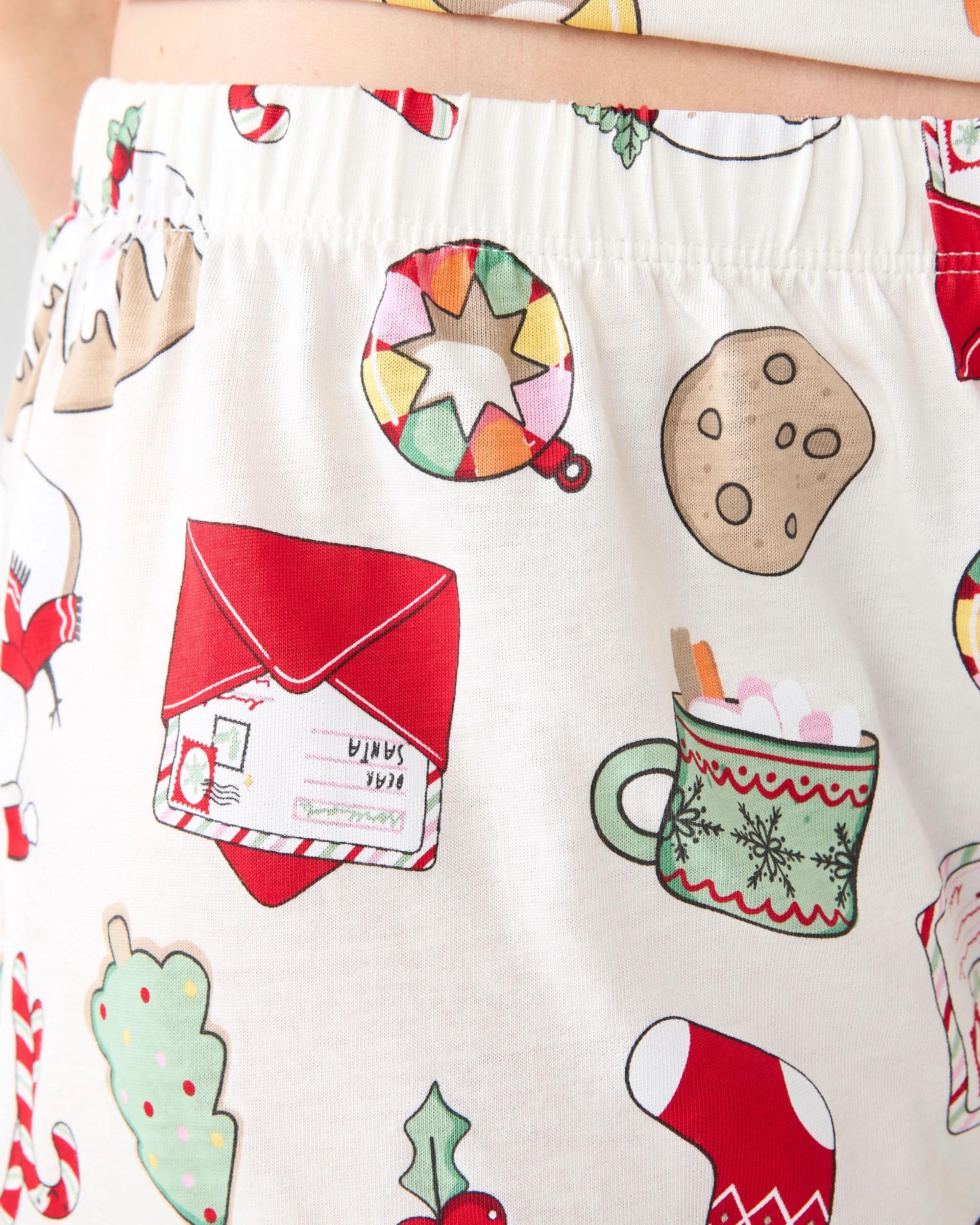 7 Family Matching Christmas Icons Wishing Tree Womens Pyjama Set Xmas Icons, 7 of 9