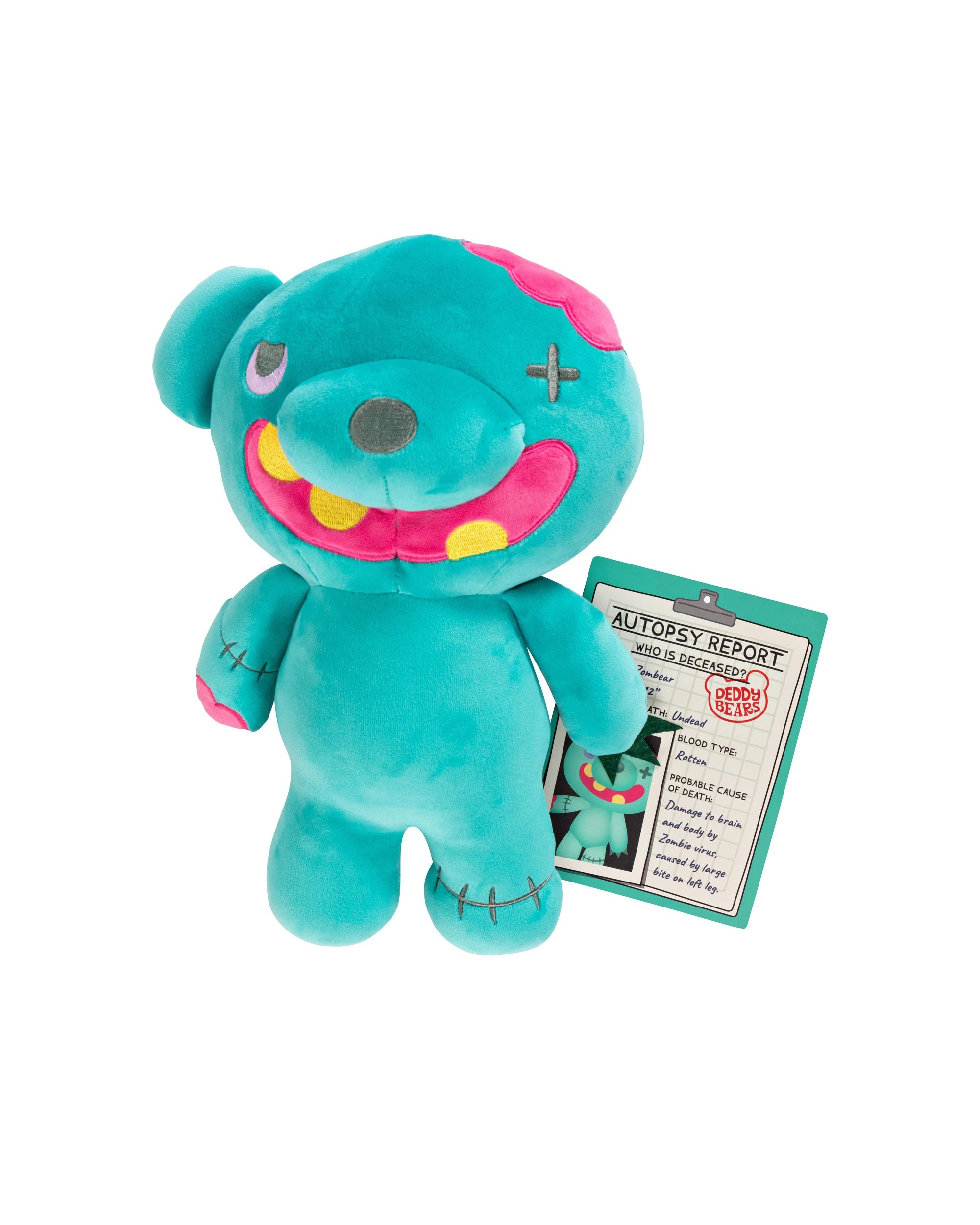 3 Deddy Bears - Zombear Halloween Bear in Bag, Soft Toy Plush, Green, Large 30cm (Height) - Green, 3 of 4