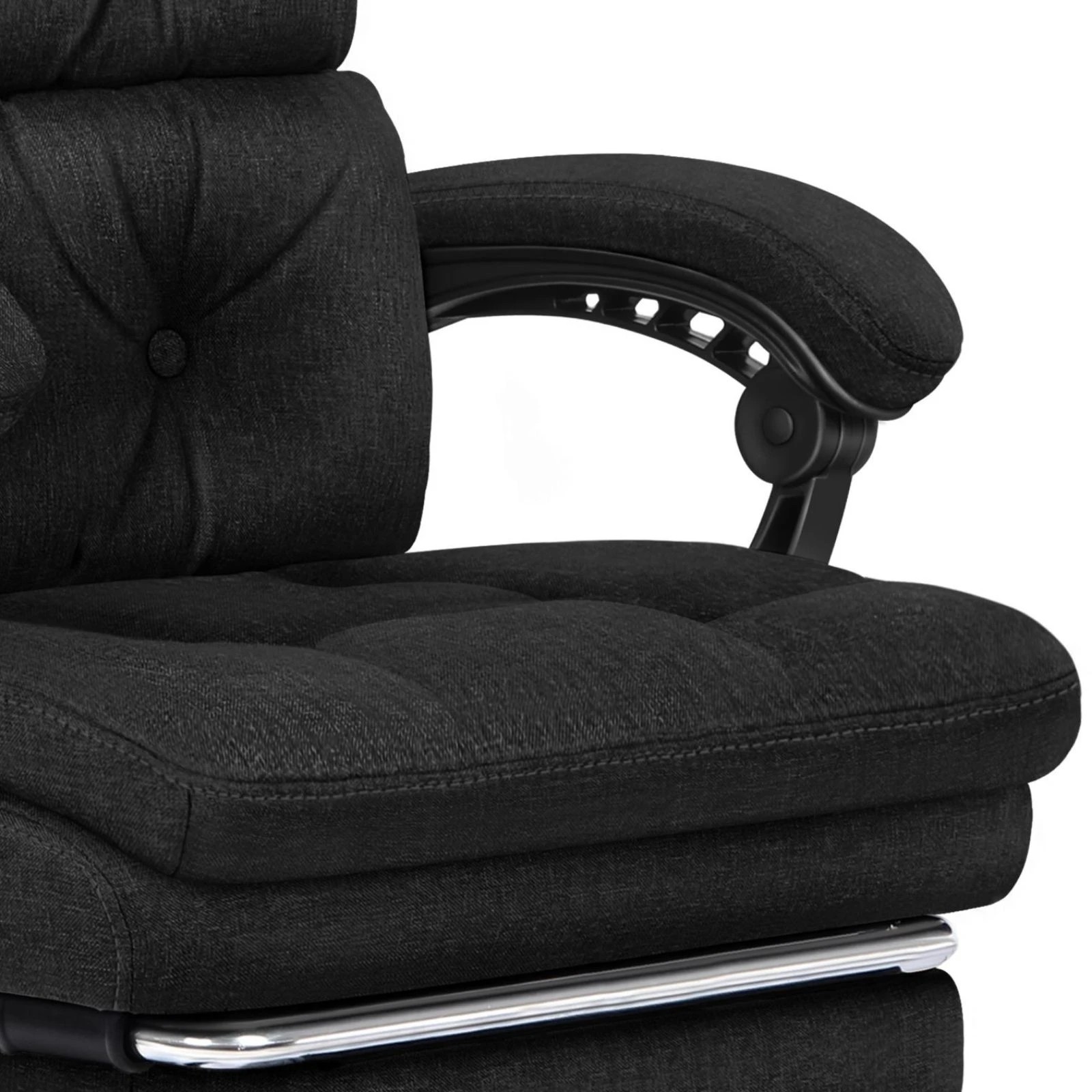 8 Alfordson Office Chair Executive Computer Fabric Seat Recliner Gaming - Black, 8 of 10