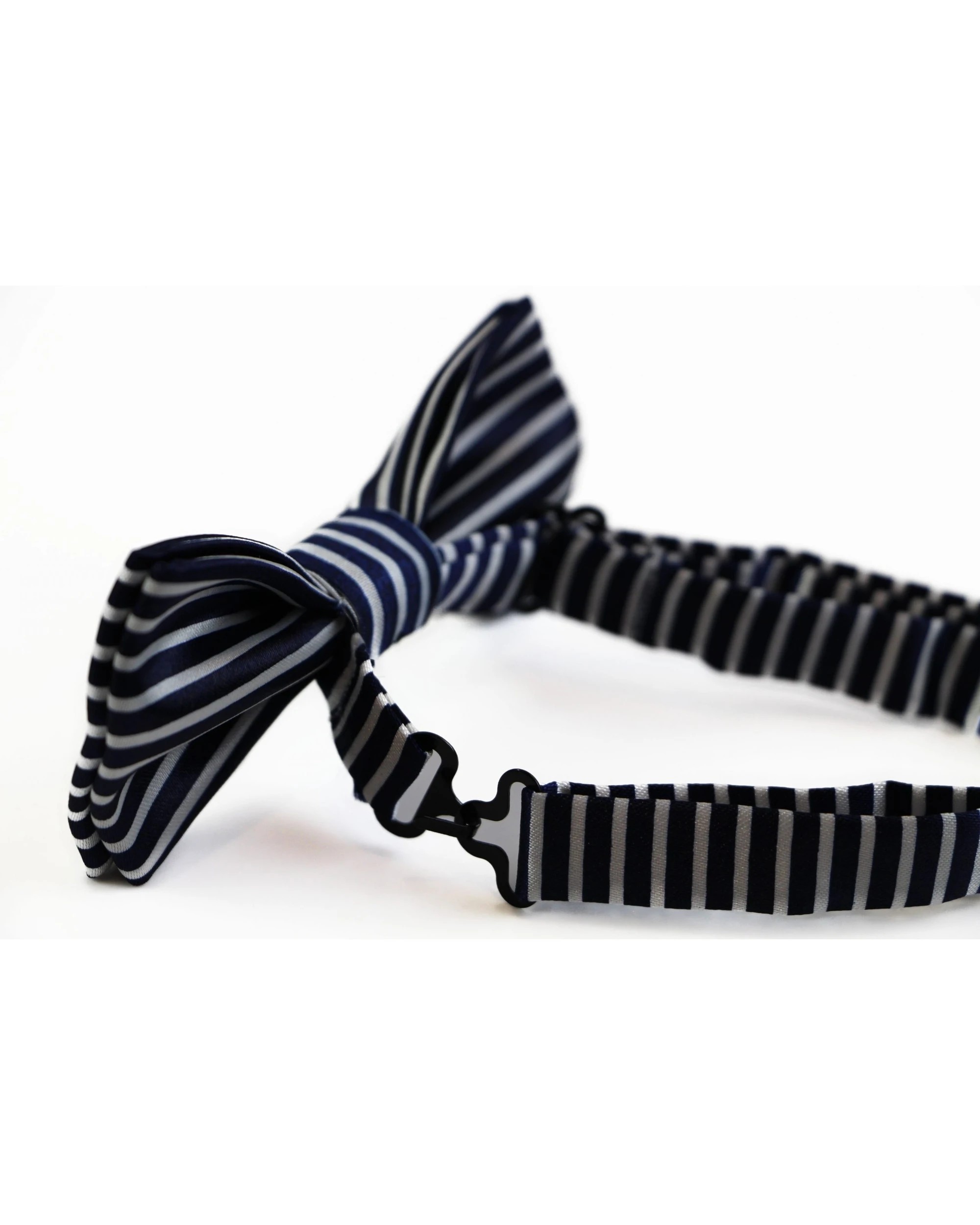 2 Zasel Boys Navy With Thin White Stripes Patterned Bow Tie - Multi, 2 of 4
