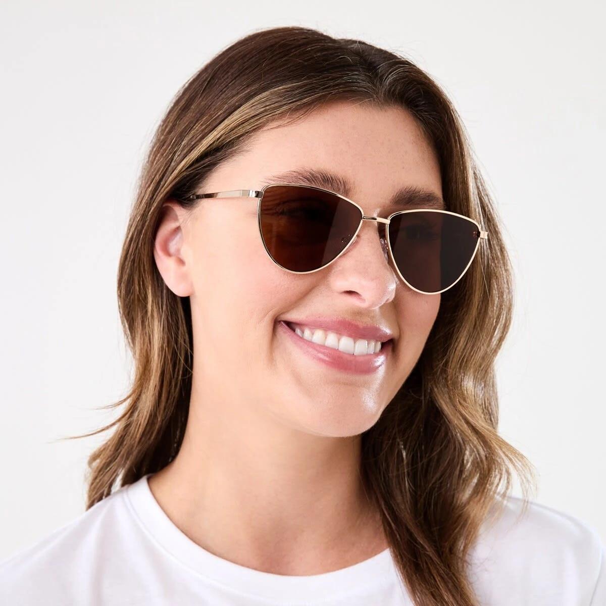 5 Womens Metal Cat Eye Sunglasses Silver, 5 of 6