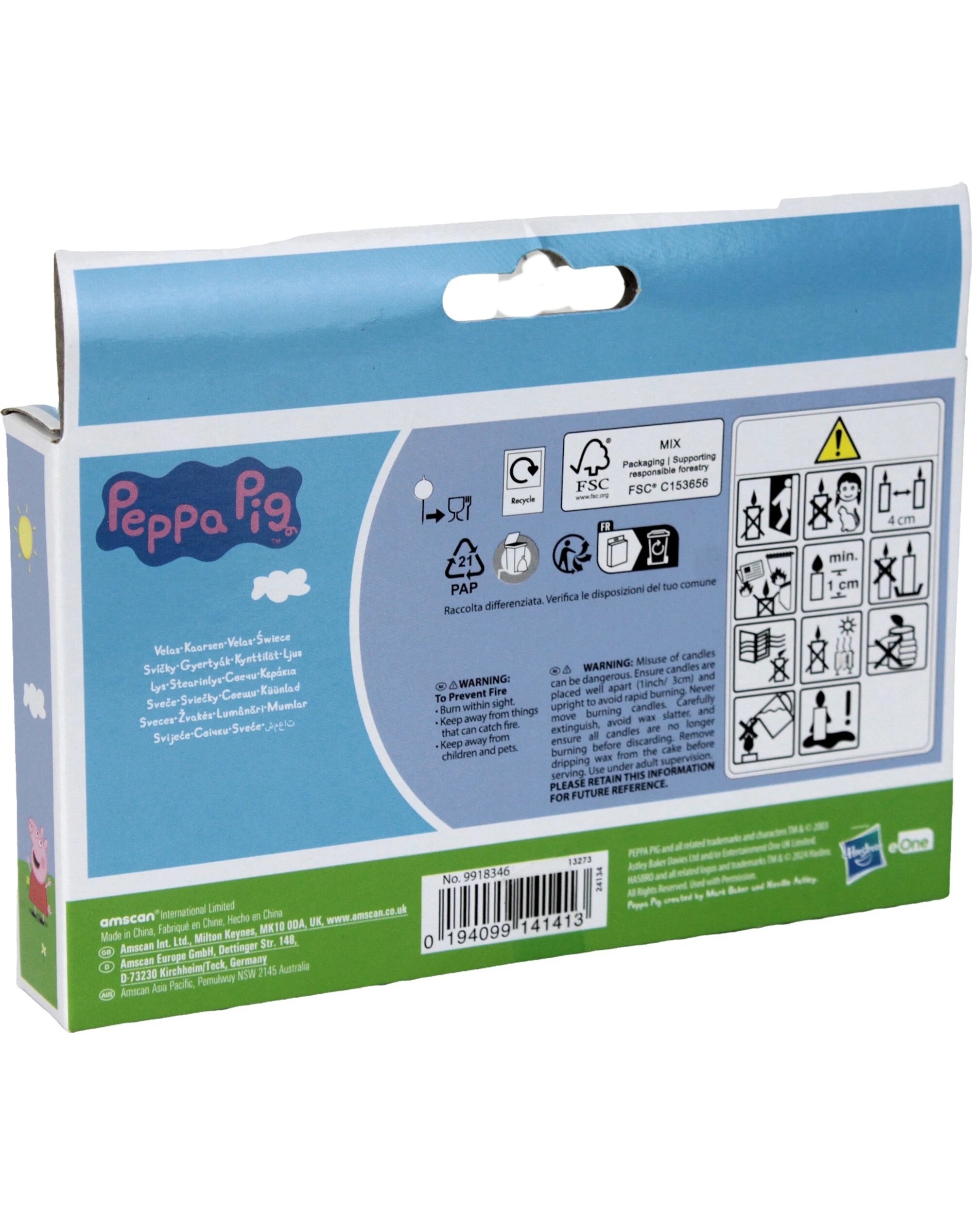 3 CCDS Peppa Pig Party Candles Set of 7 - Multi, 3 of 3