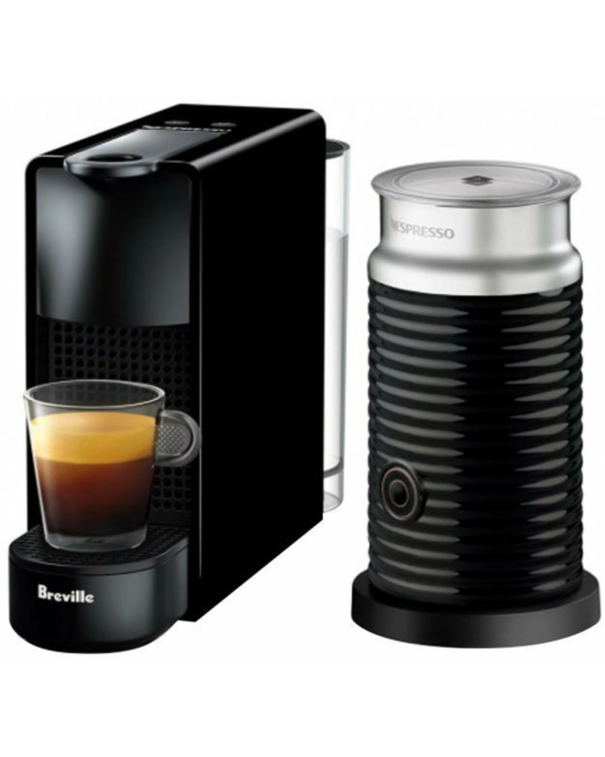 1 Breville Essenza Mini Bundle Nespresso Coffee Machine Black, 1 of 4