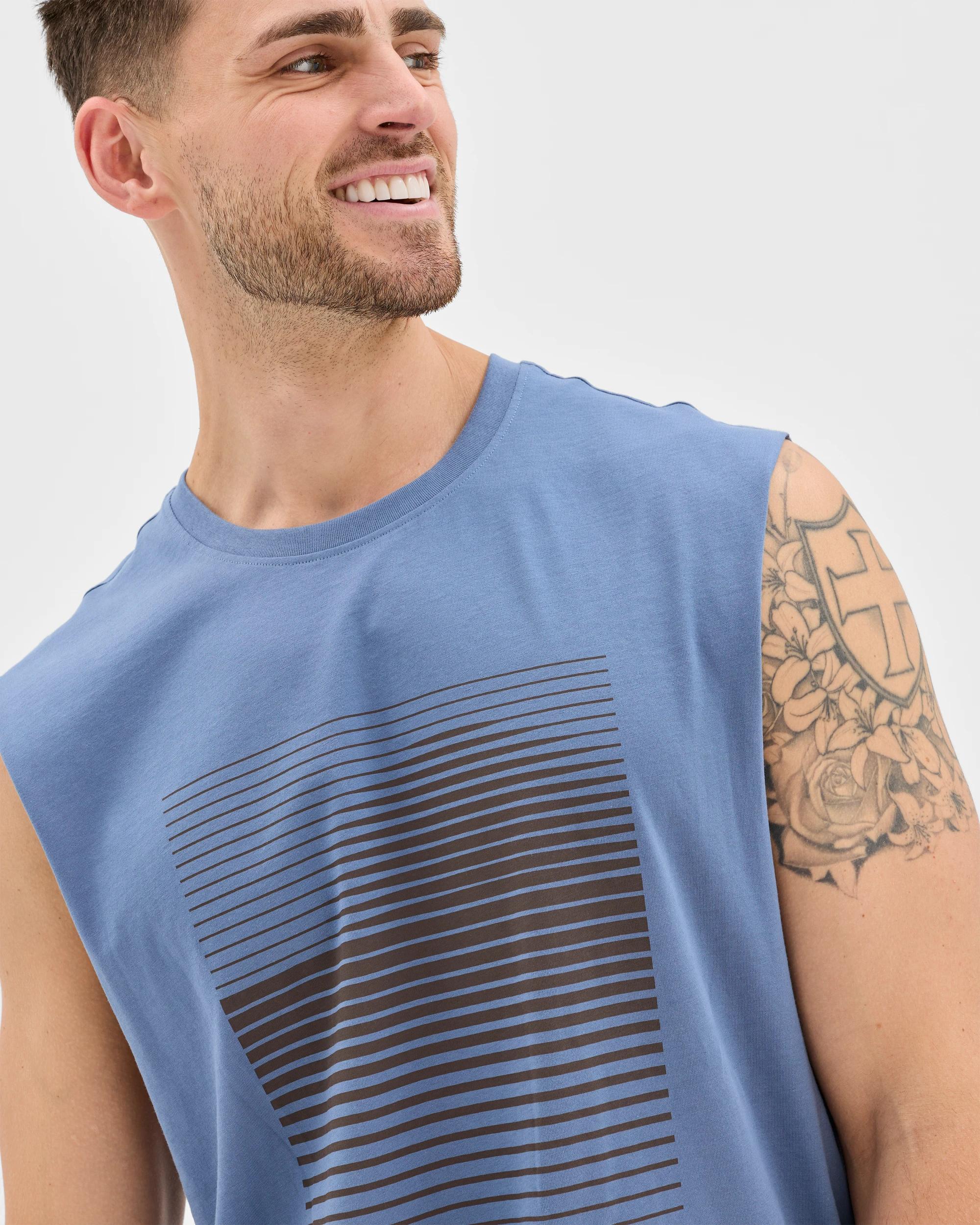 4 Target Man Australian Cotton Tank Top BLUE HORIZON, 4 of 7