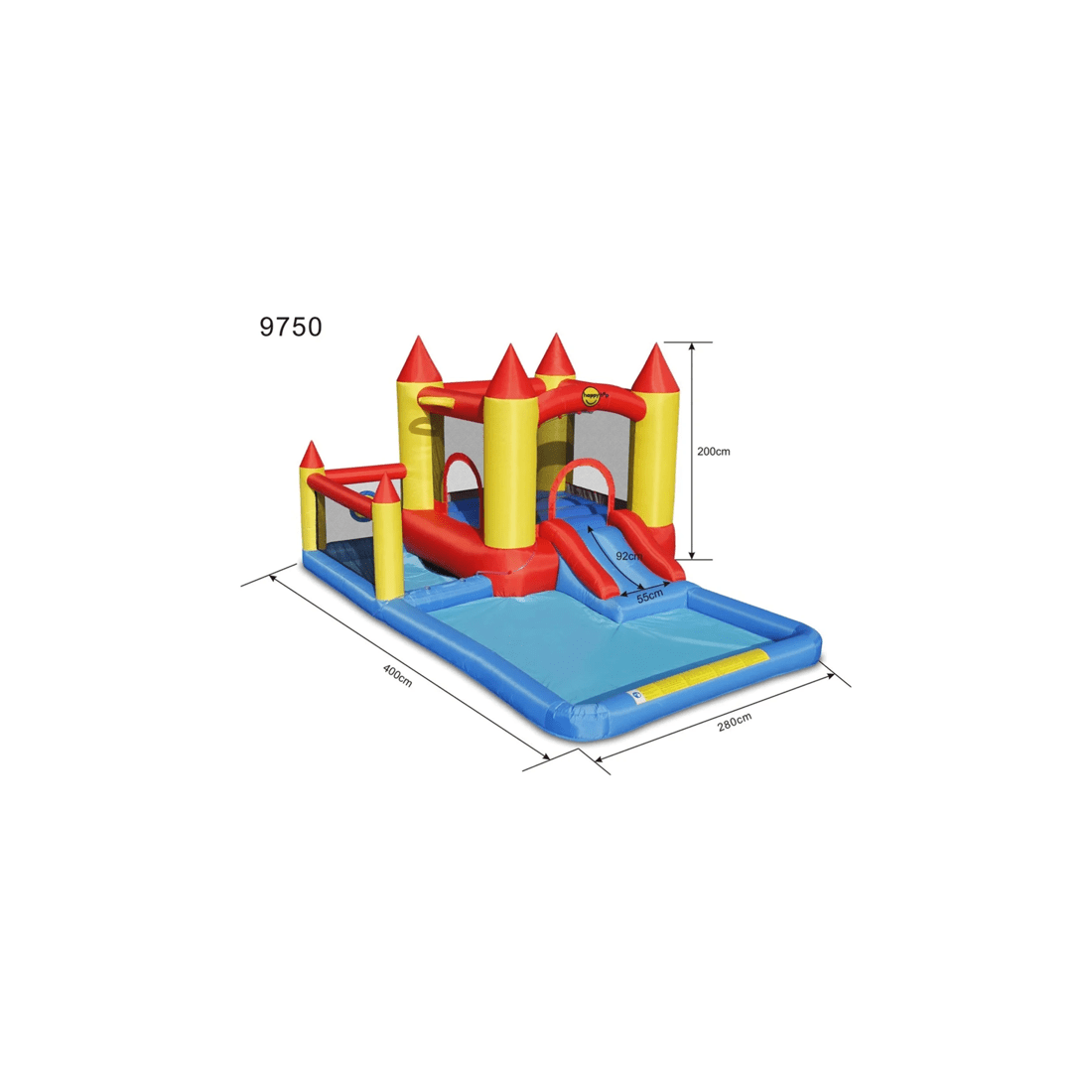 2 Happy Hop Castle Bouncer Splash Pool And Ballpit Kids Jumping Castle 3-10y - Multi, 2 of 6