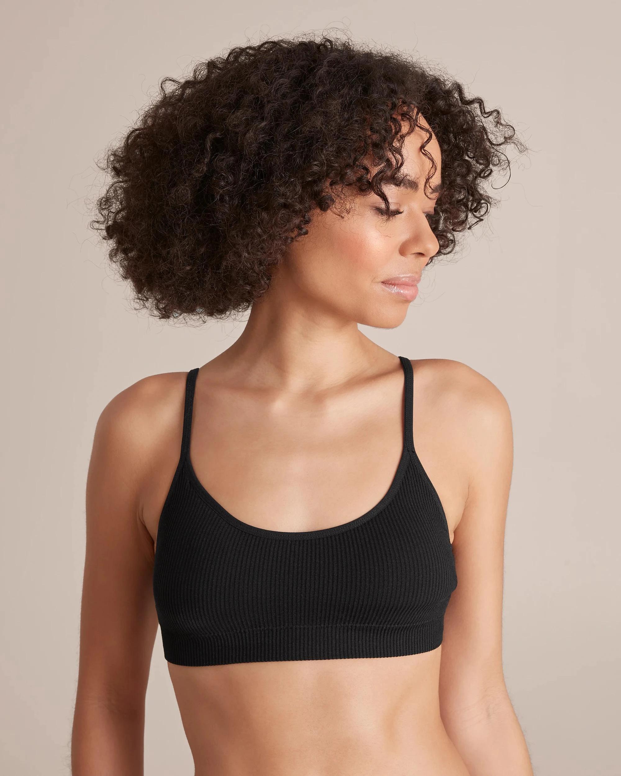 1 Ribbed Strappy Crop Top - Lily Loves BLACK, 1 of 10