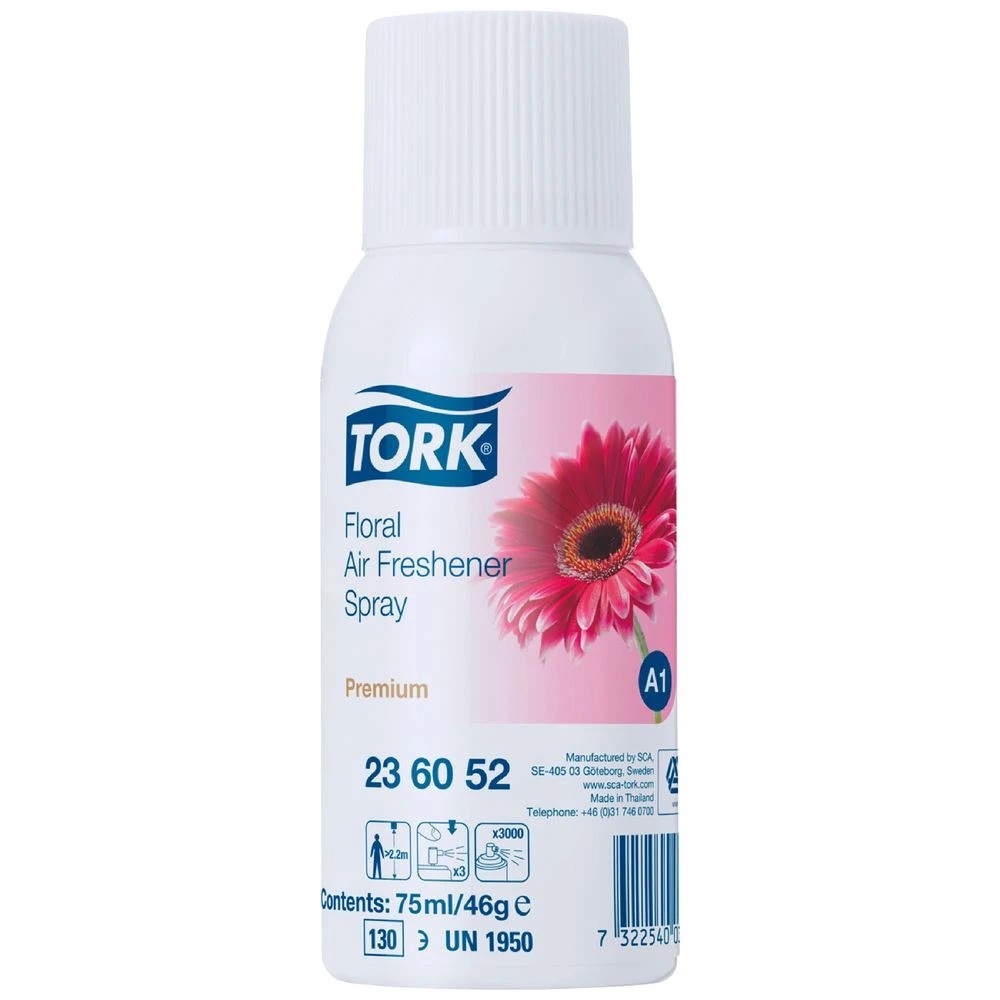 1 Tork A1 Premium Air Freshener Aerosol Refill 75mL Floral, 1 of 1