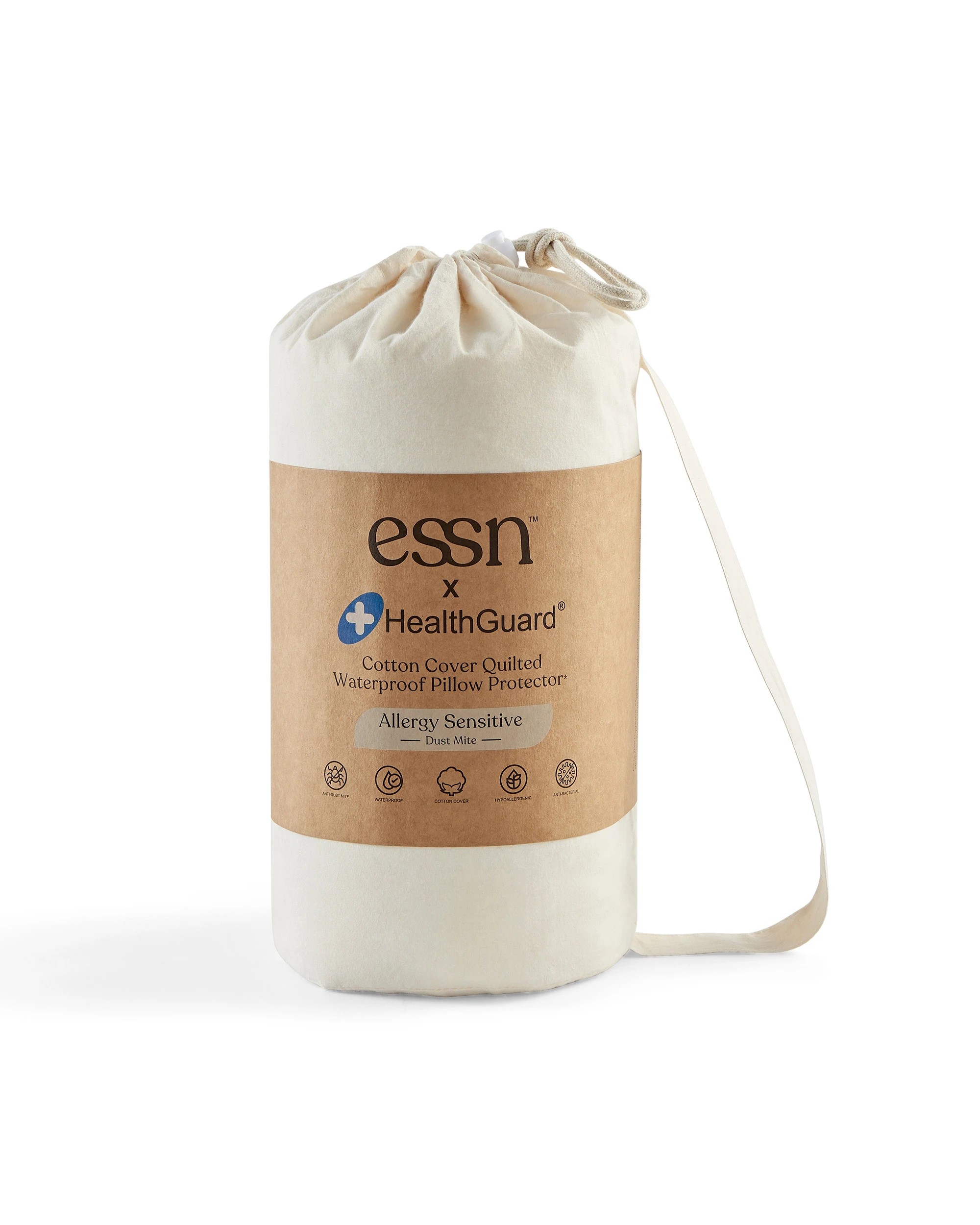 7 ESSN Healthguard Allergy Sensitive Cotton Cover Quilted Waterproof Pillow Protector (Twin Pack) Standard - White, 7 of 9