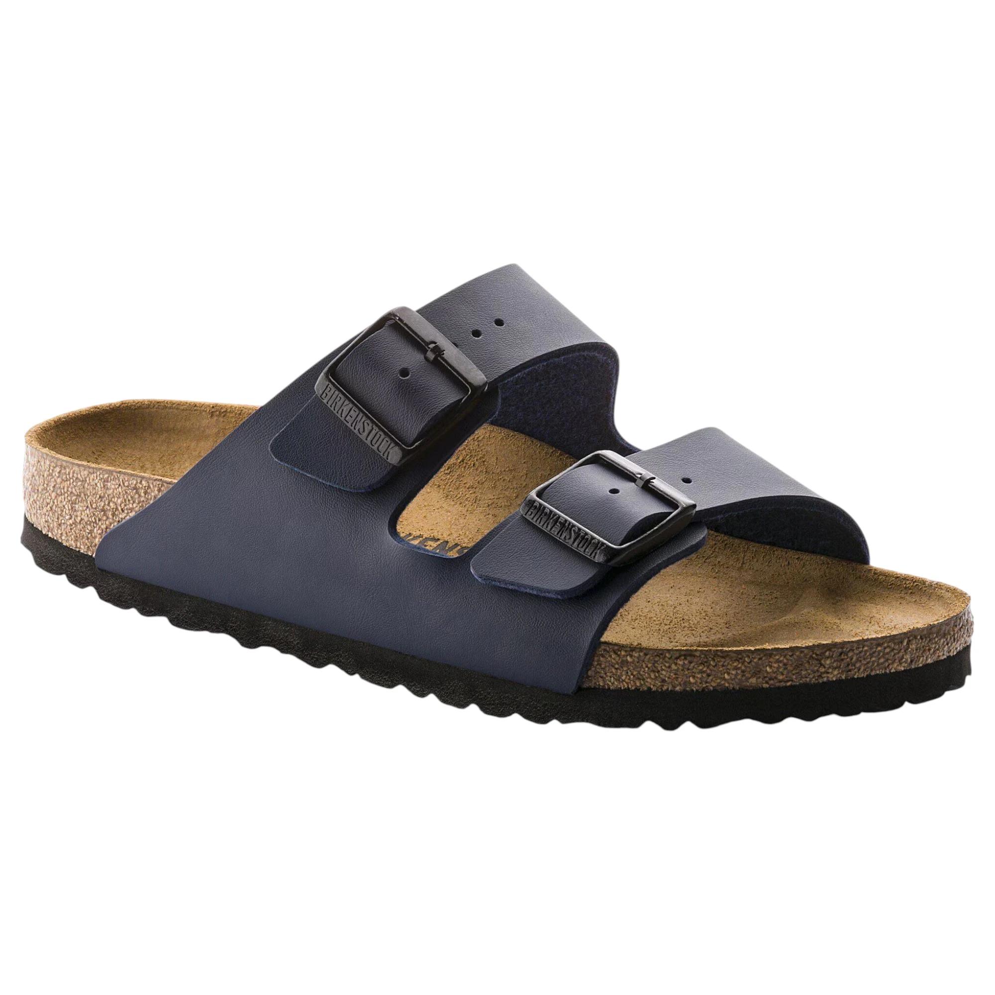 1 Birkenstock Unisex Arizona Birko-Flor Slip On Sandals BLUE, 1 of 8