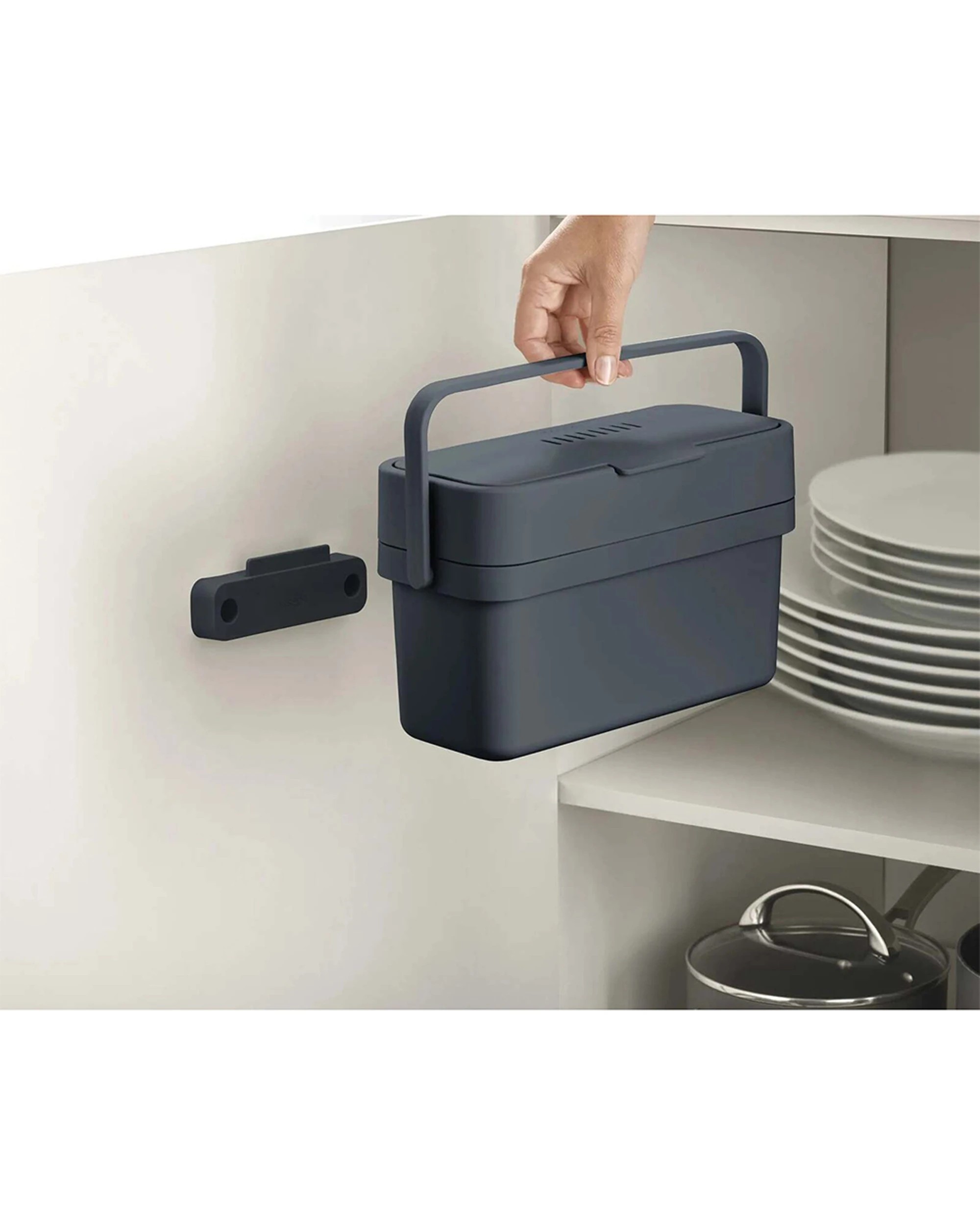 4 Joseph Joseph Compo 4L Food Waste Caddy Wide Aperture Adjustable Air Vent Graphite - Grey, 4 of 6