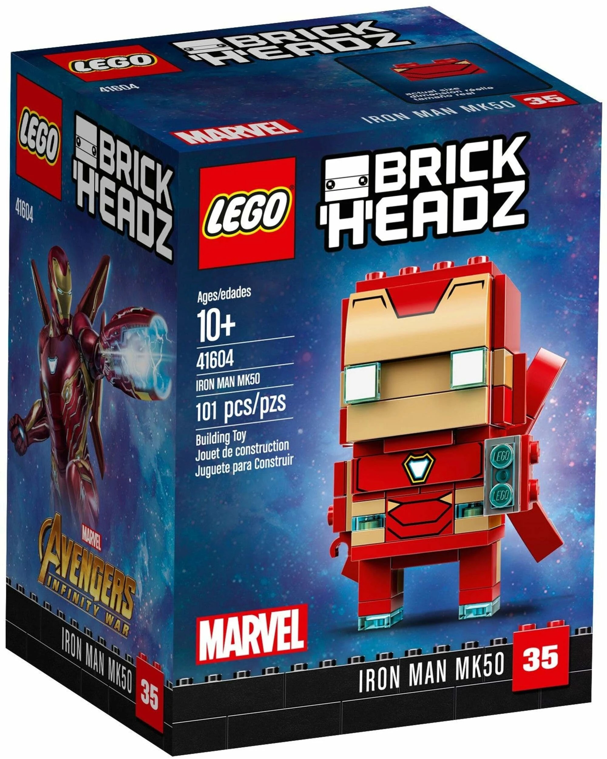 1 LEGO 41604 Iron Man MK50 BrickHeadz - Avengers Infinity War, 1 of 4
