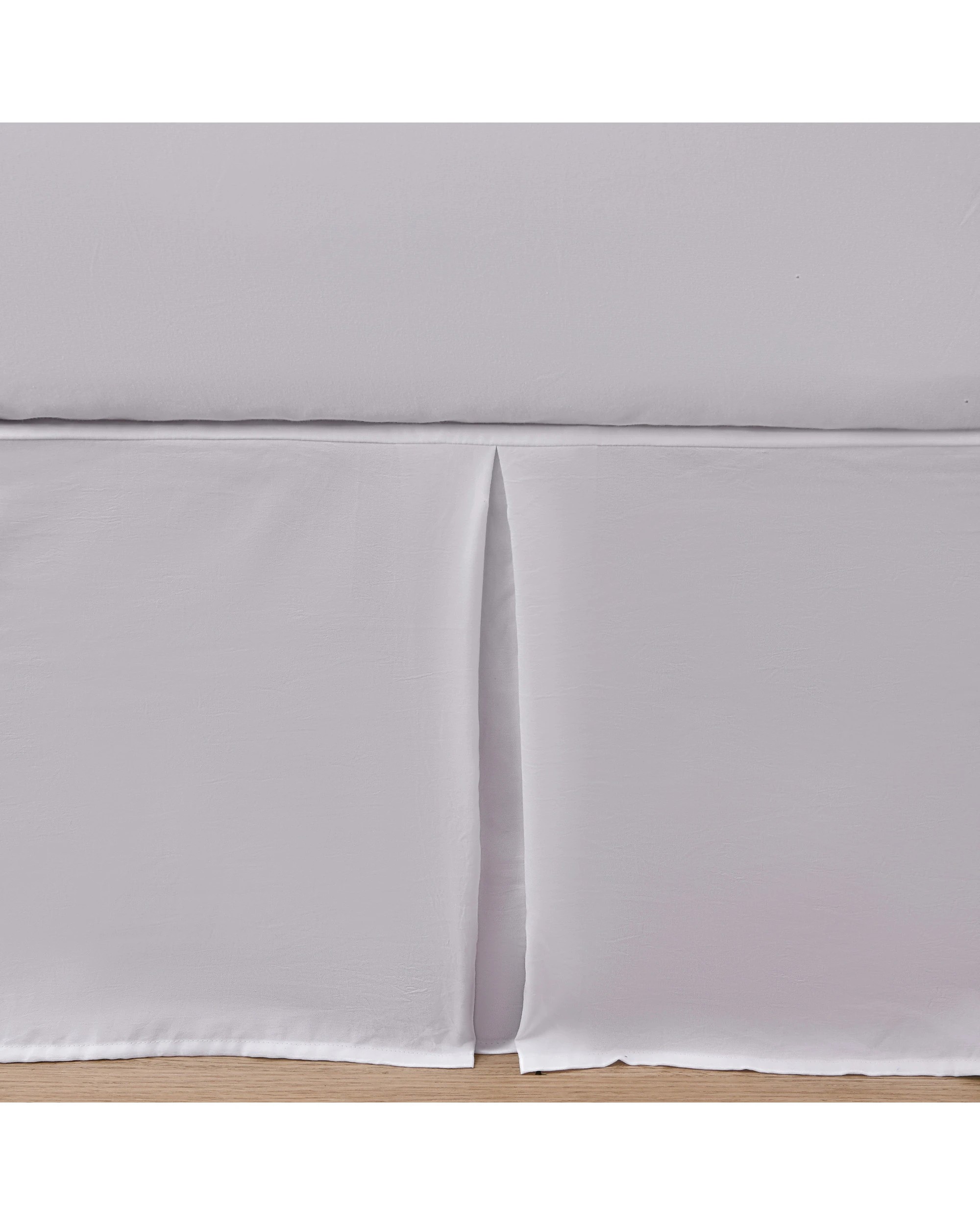6 Dreamaker Superfine Washed Microfibre Pleated Valance - King Bed - White, 6 of 9