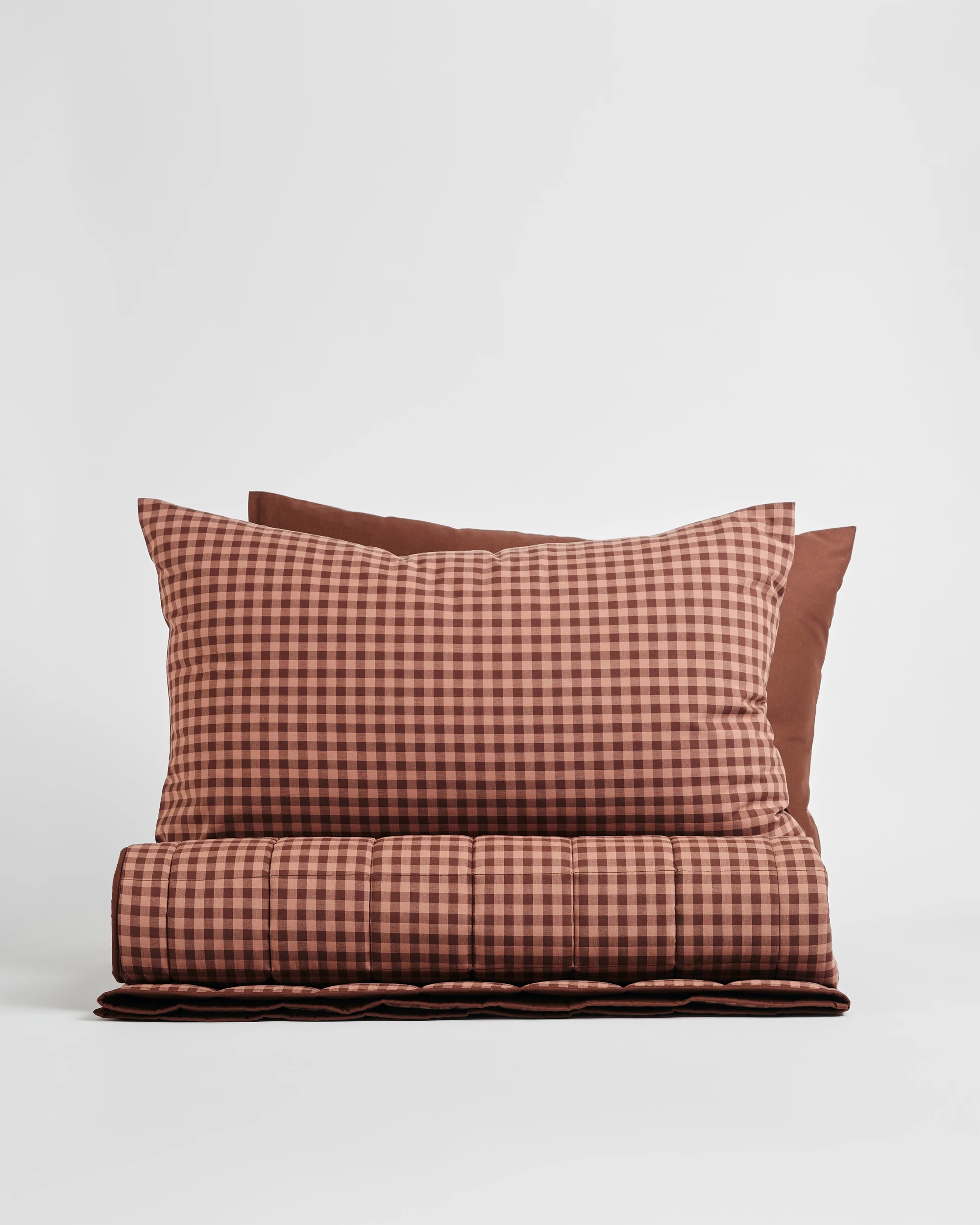 7 Target Hudson Gingham Cotton Coverlet Set - Super King Bed - Brown, 7 of 10