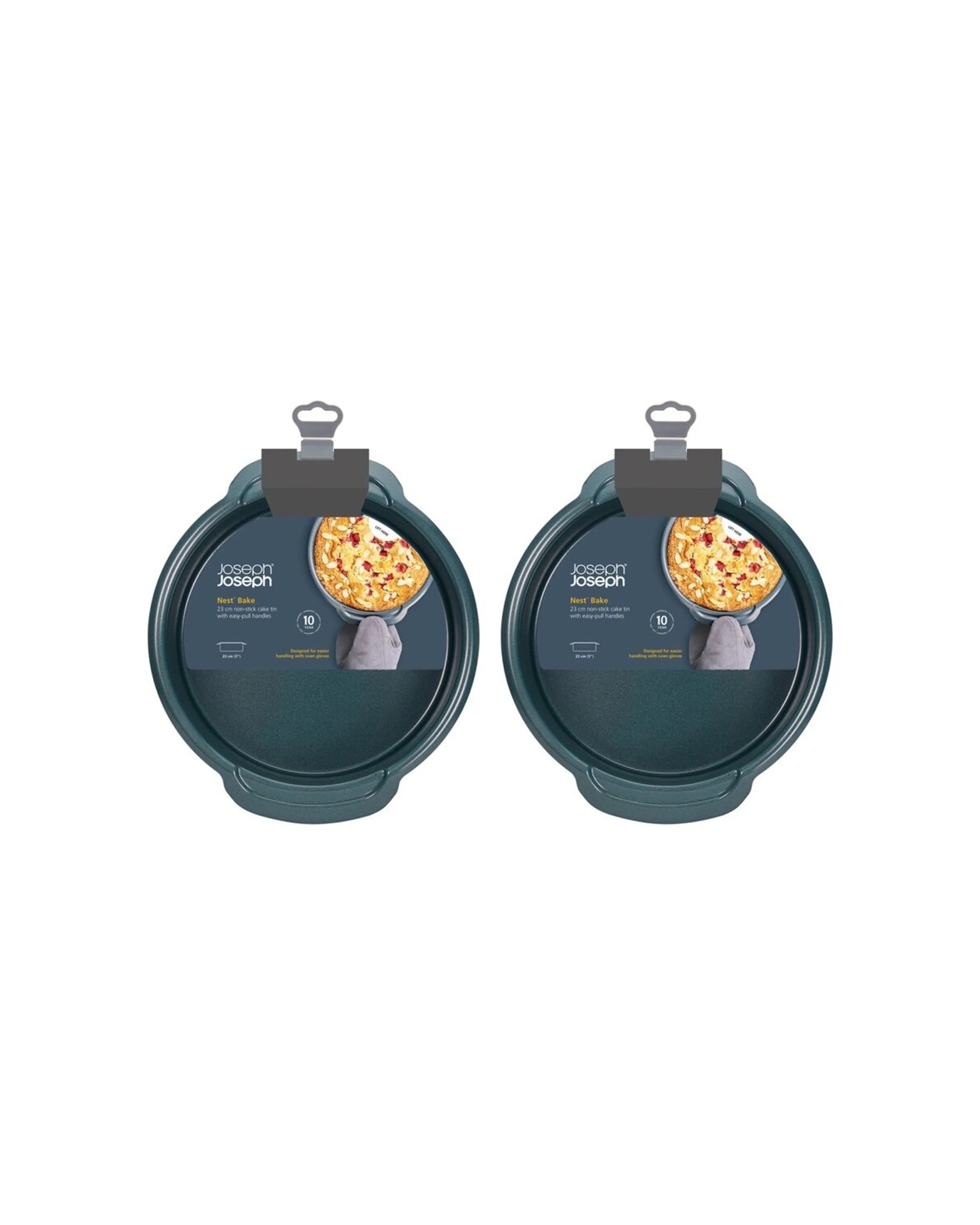 1 Joseph Joseph 2PK Carbon Steel Non-Stick Nest Bake Round Cake Tin 23cm - Blue, 1 of 8