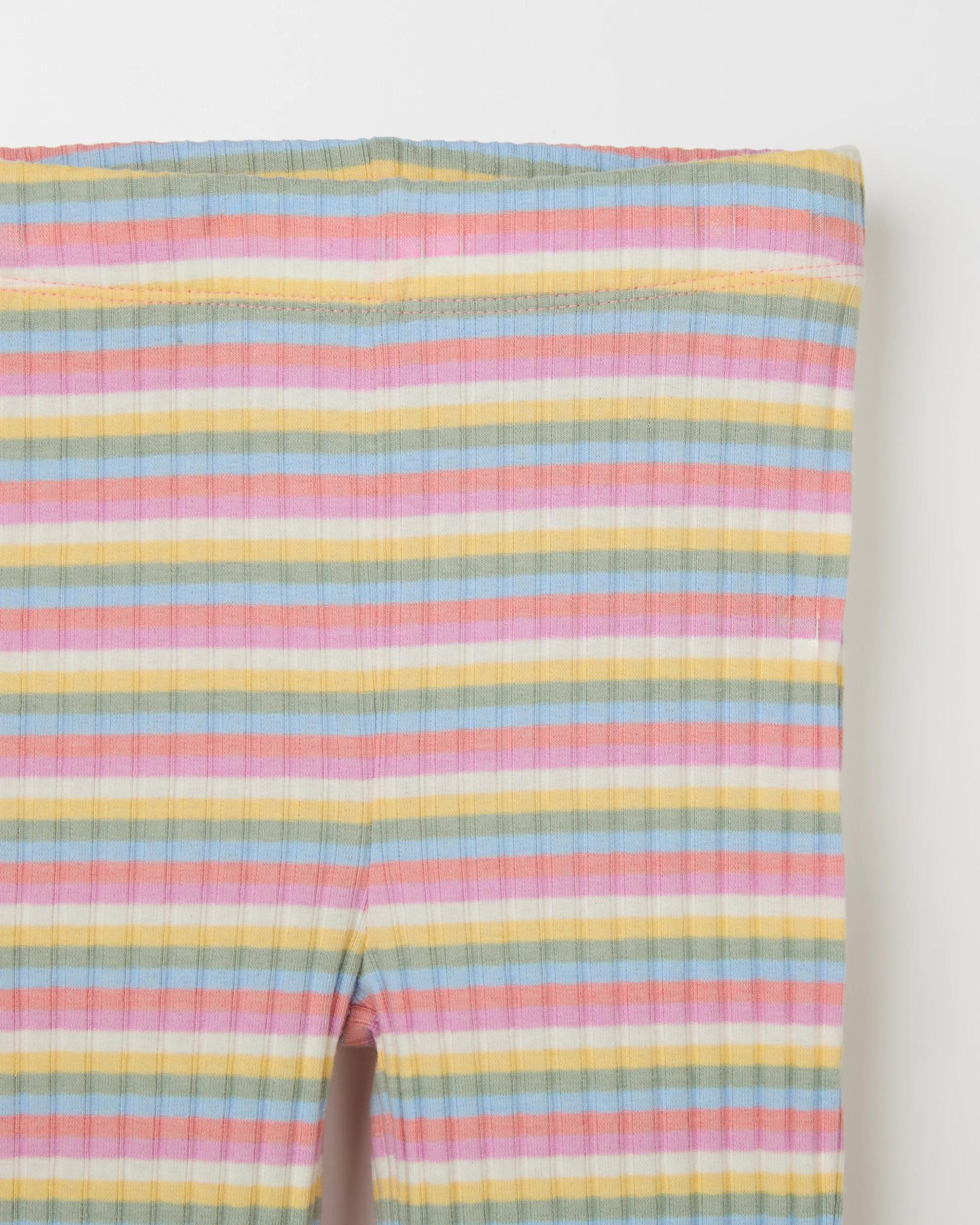 2 Target Kids Rib Flare Leggings RAINBOW STRIPE, 2 of 2