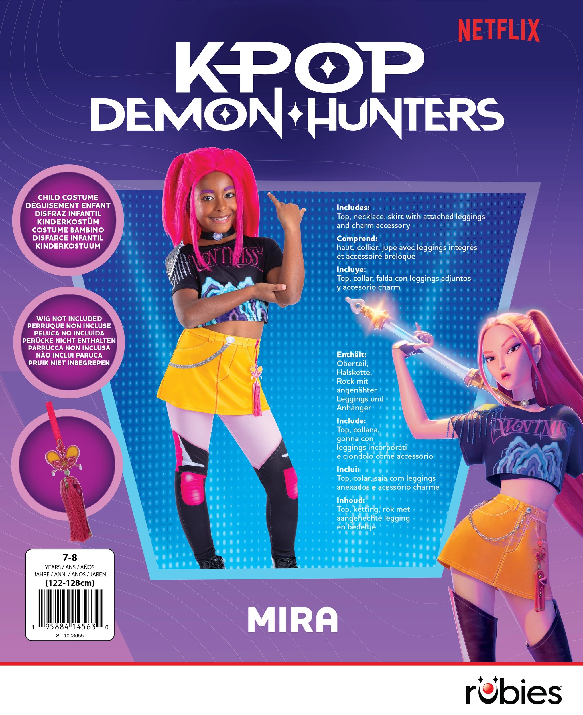 8 KPop Demon Hunters Mira Kids Costume - Ages 7-8, 8 of 8