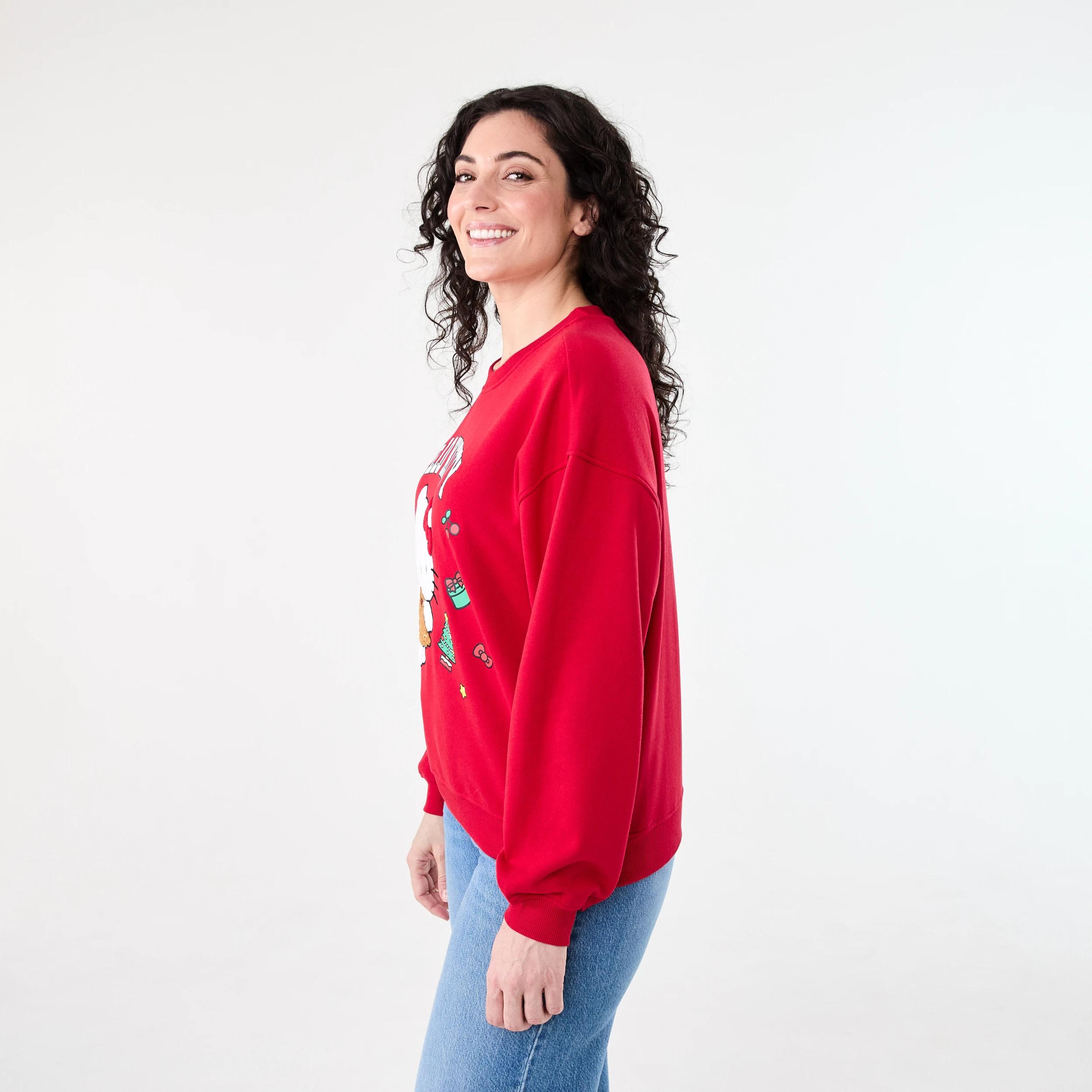 2 Christmas Hello Kitty License Long Sleeve Sweatshirt KITTY XMAS STRAWBERRY, 2 of 5