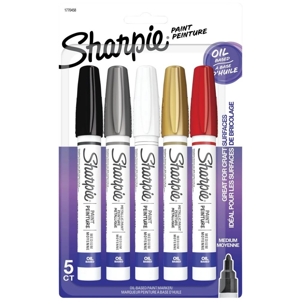 1 Sharpie Oil-Based Bullet Paint Markers Assorted 5 Pack, 1 of 5