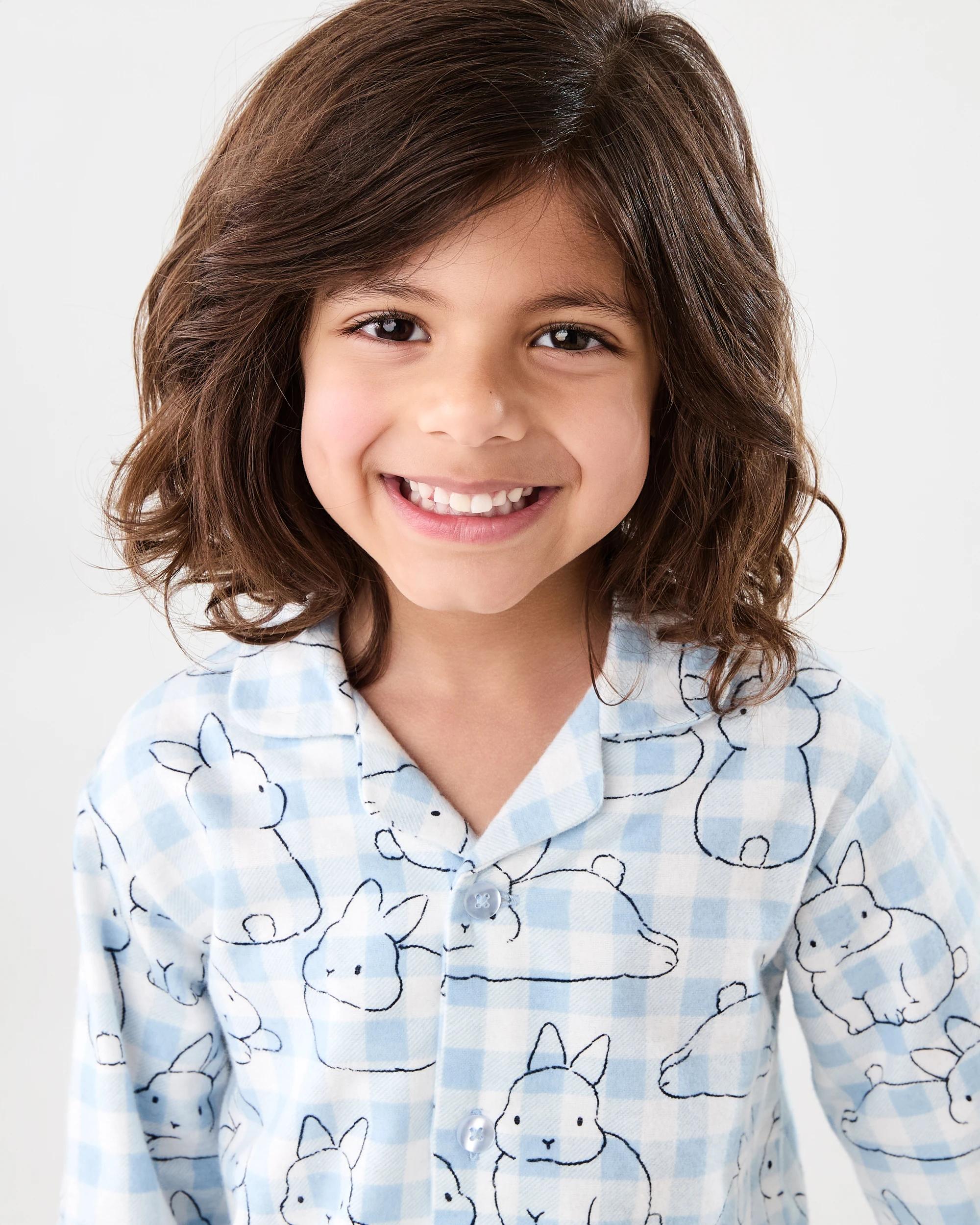 2 Flannel Pyjama Set Blu Buny, 2 of 8