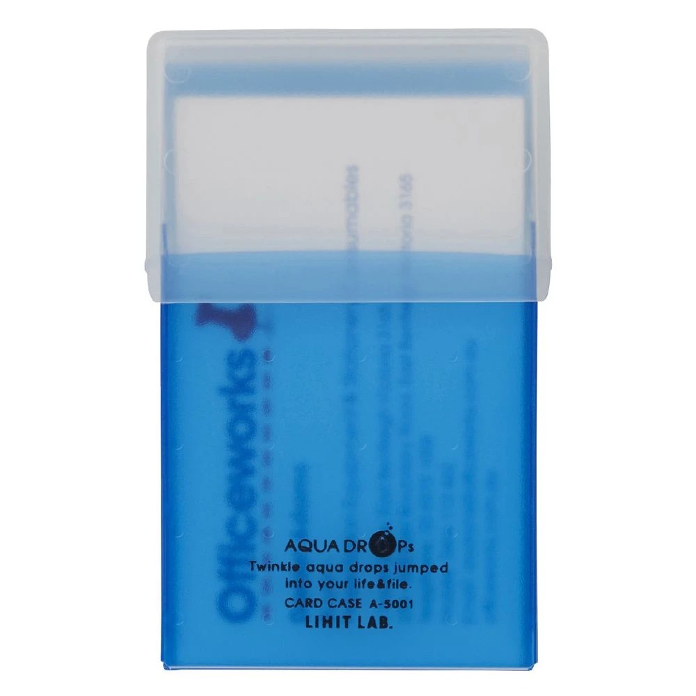 2 Aqua Drops Business Card Case 50 Capacity Blue, 2 of 5