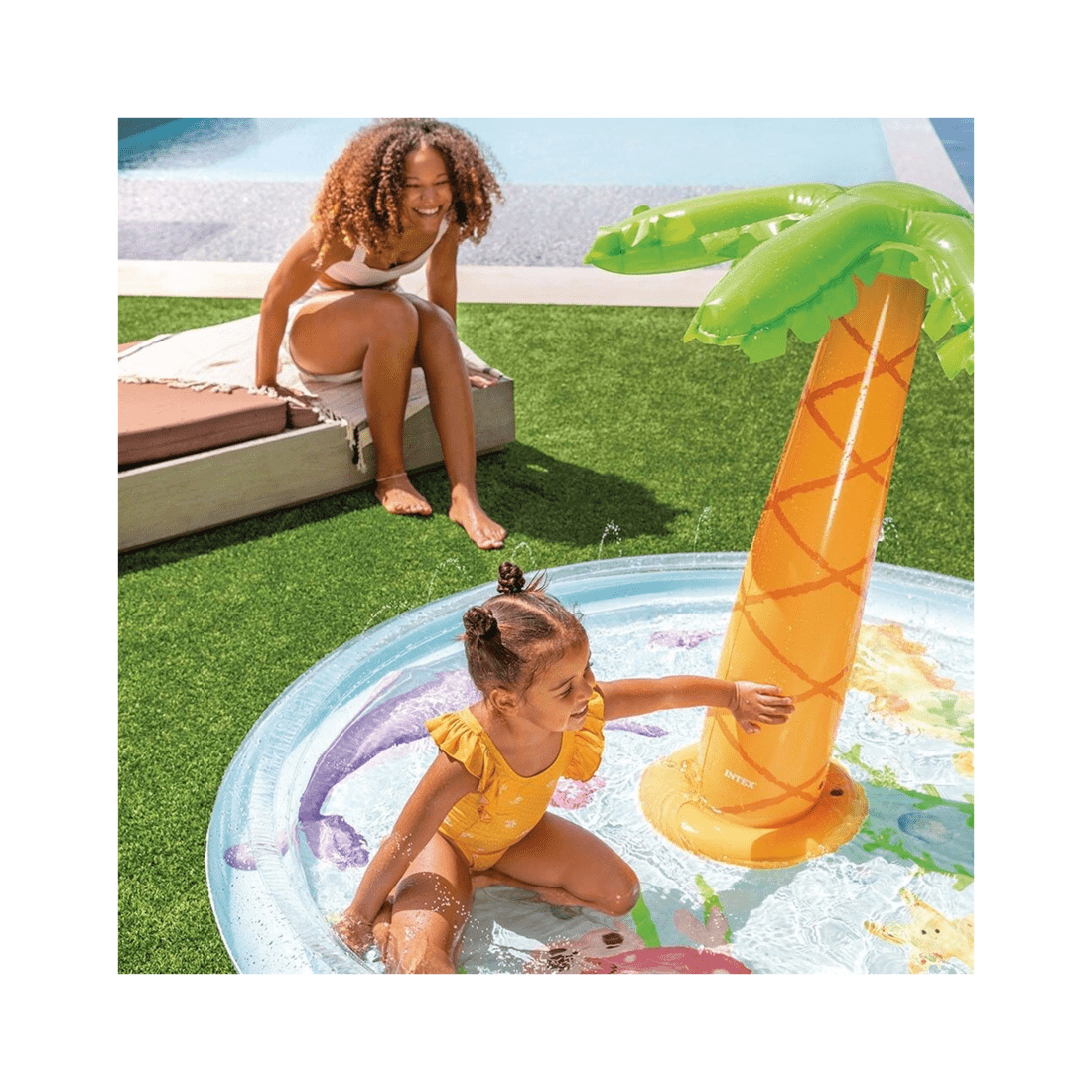 4 INTEX Palm Tree Inflatable Kids Childrens Spray Pool 2Y 68 Inch Repair Patch - Multi, 4 of 9