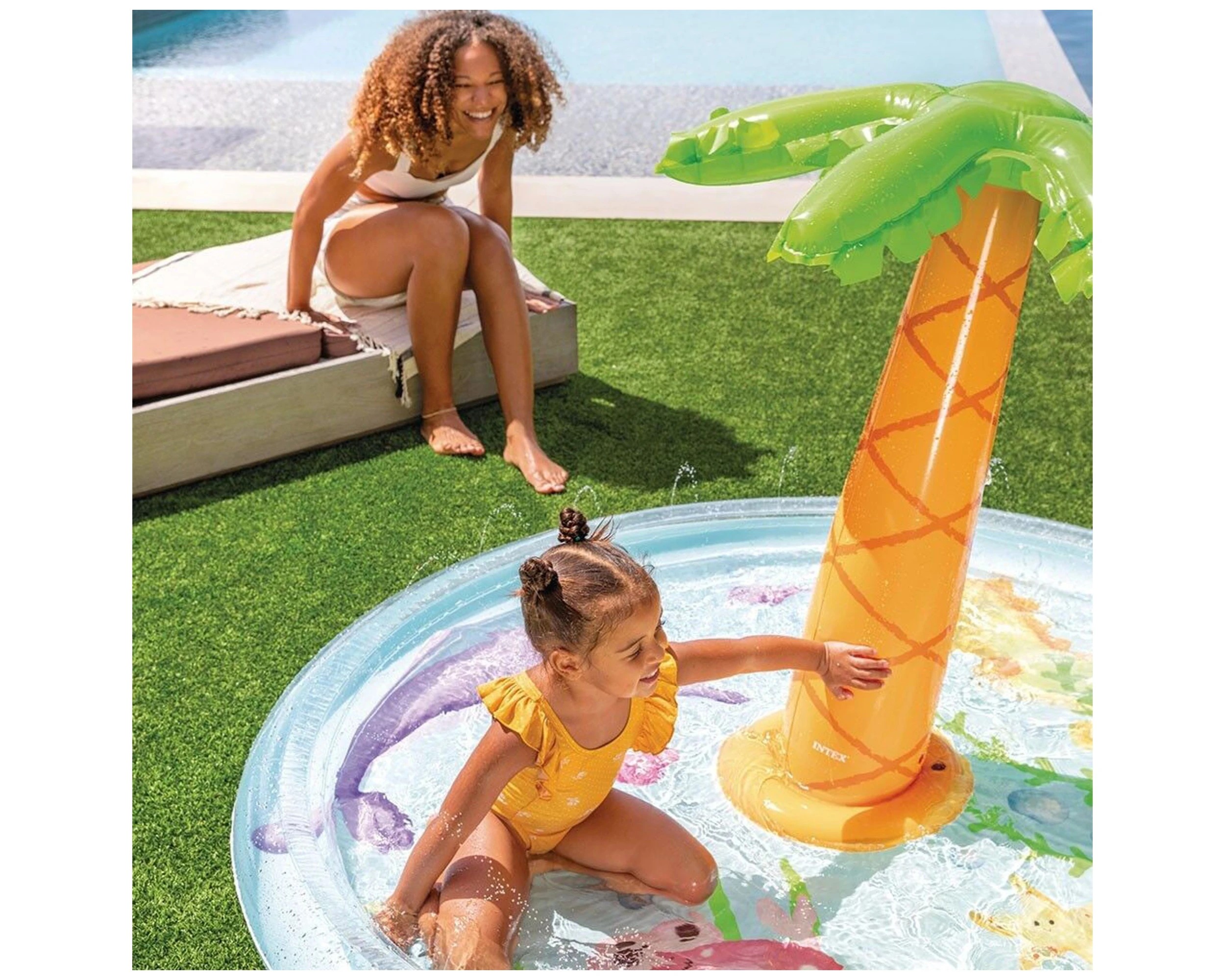 4 INTEX Palm Tree Inflatable Kids Childrens Spray Pool 2Y 68 Inch Repair Patch - Multi, 4 of 9