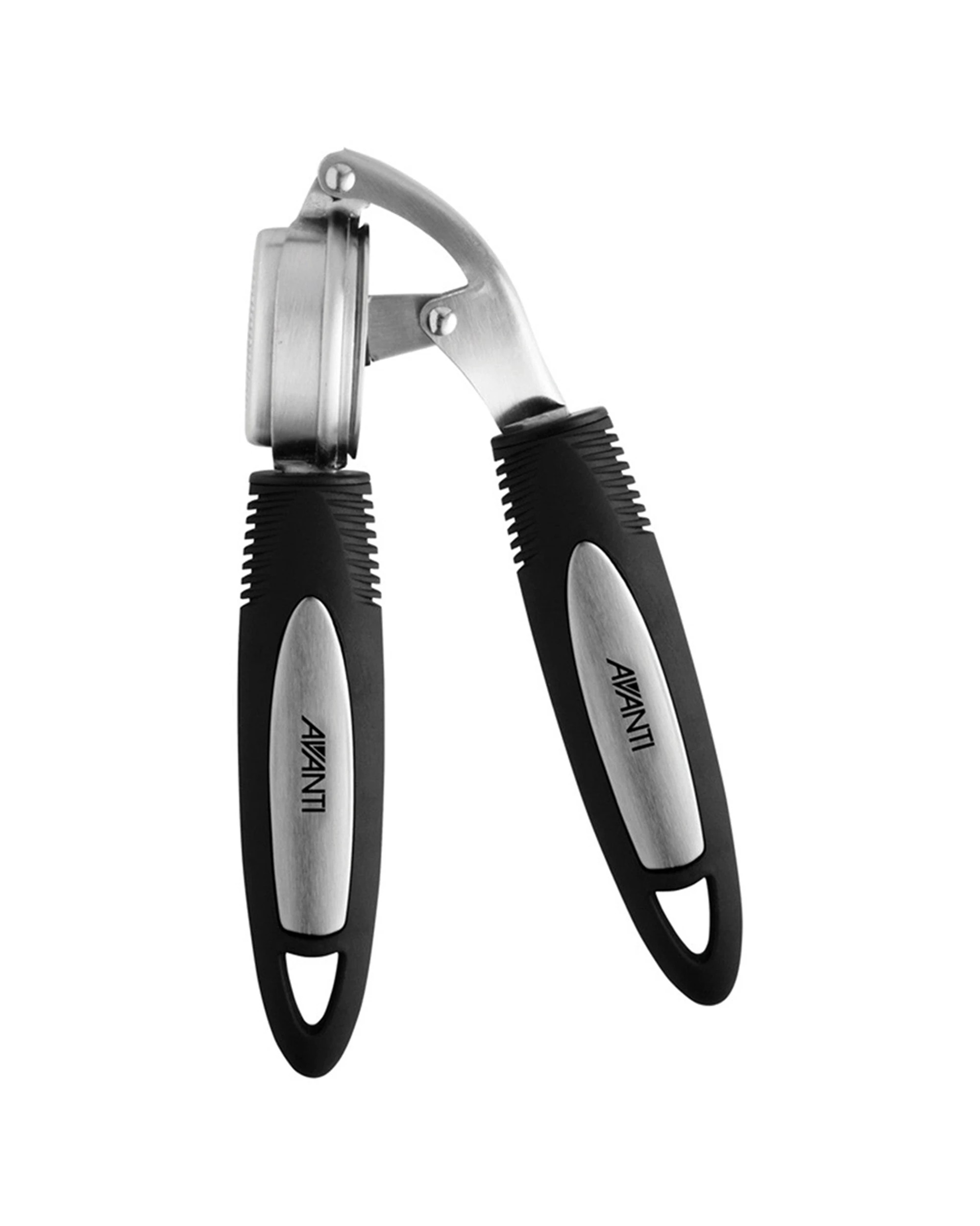 1 Avanti Soft Non-Slip Grip Handle Stainless Steel Garlic Press Crusher - Silver, 1 of 1