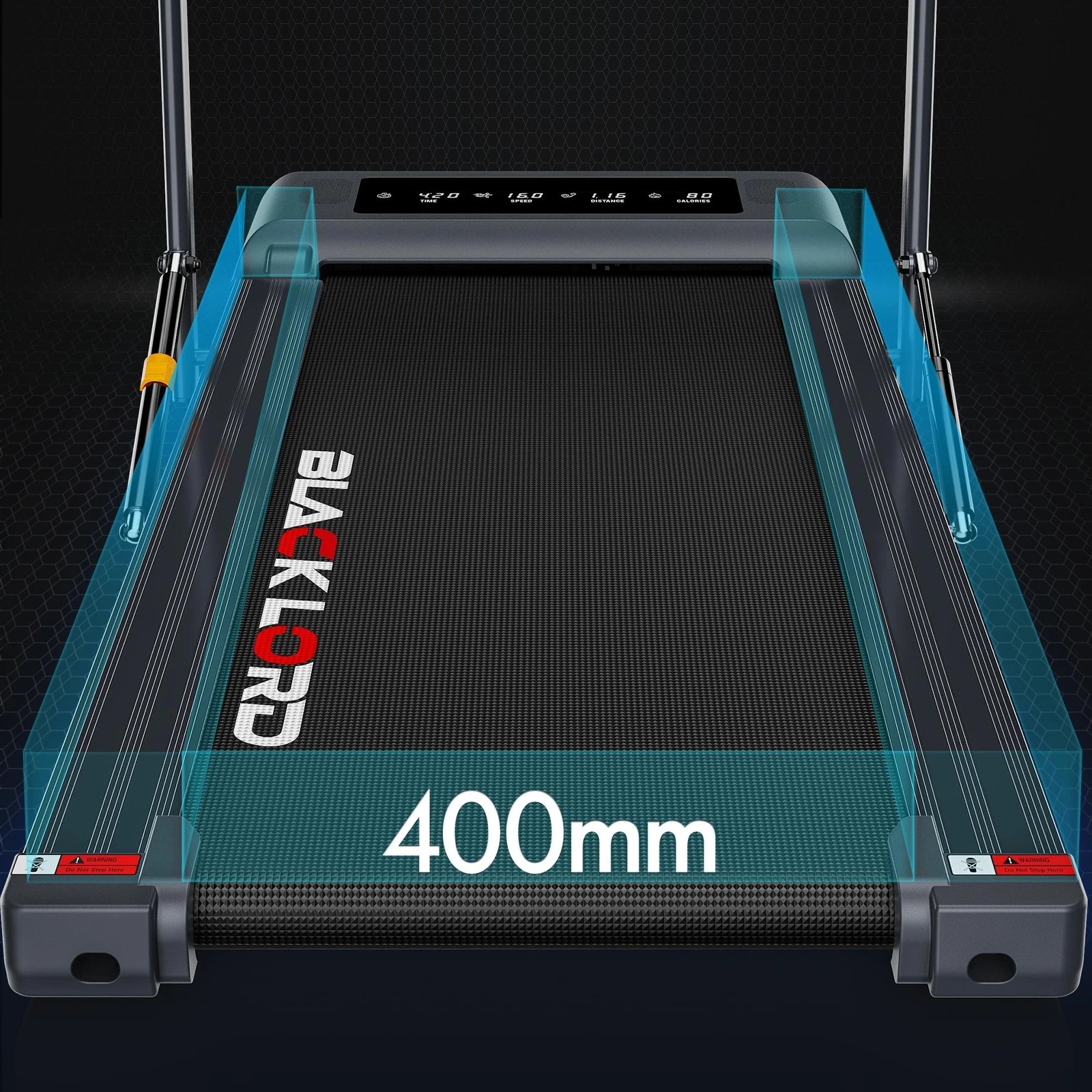 7 Black Lord Treadmill 2 IN 1 Electric Walking Pad Hydraulic Foldable 40cm Belt - Grey, 7 of 10