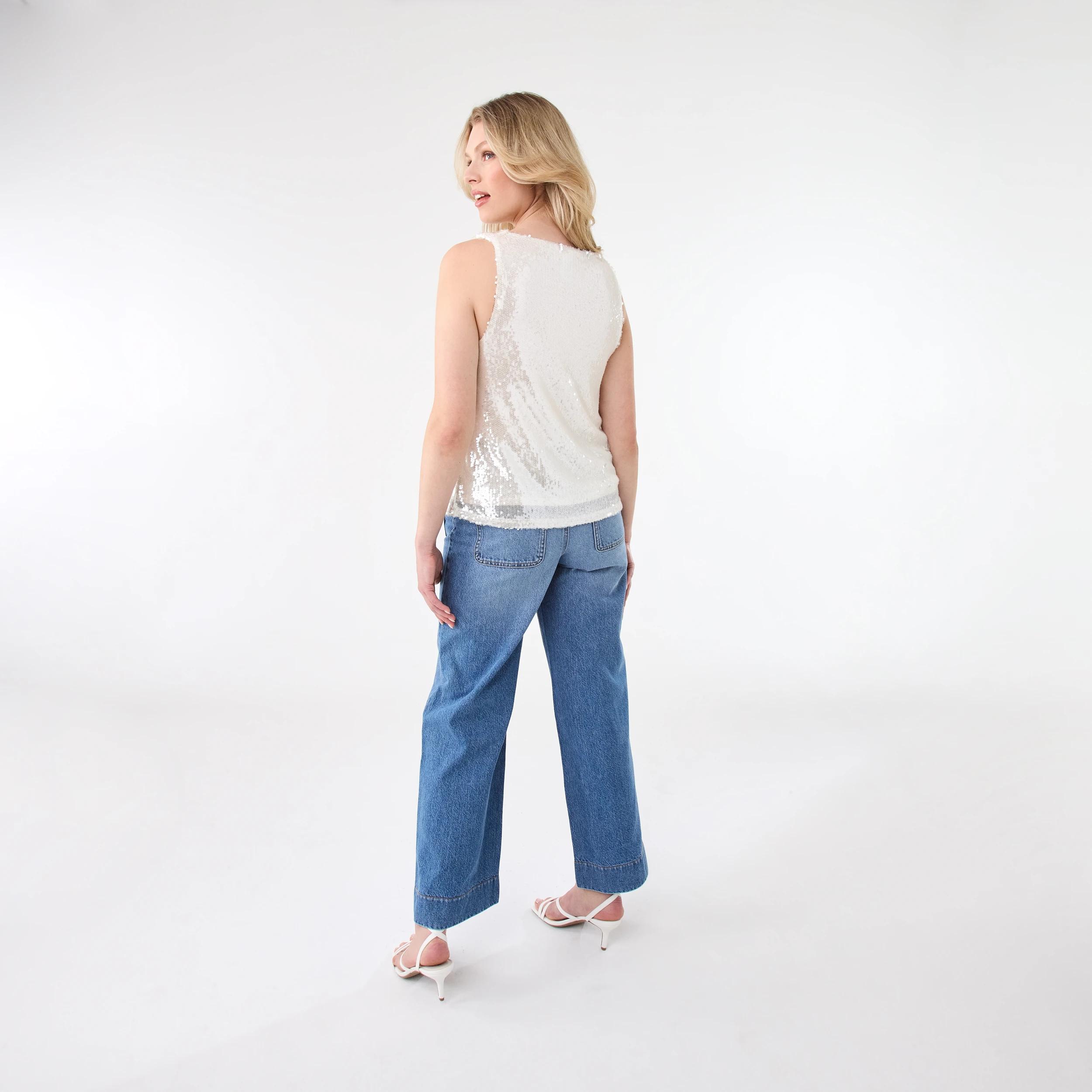 5 Wide Leg Pocket Jeans MID WASH, 5 of 8