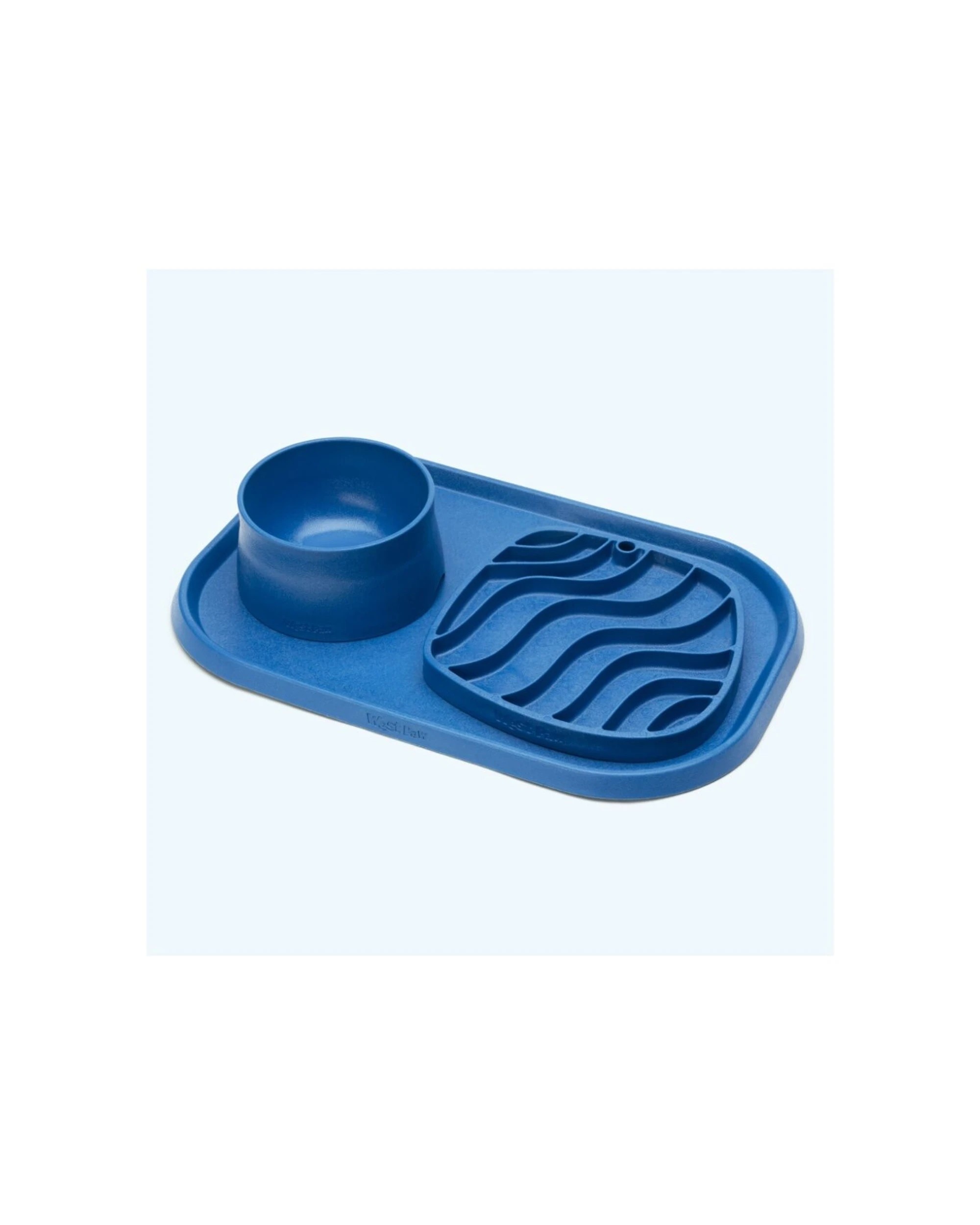3 West Paw Non-Slip Pet Dog Feeding Placemat Raised Edges Dishwasher Safe - Blue, 3 of 3