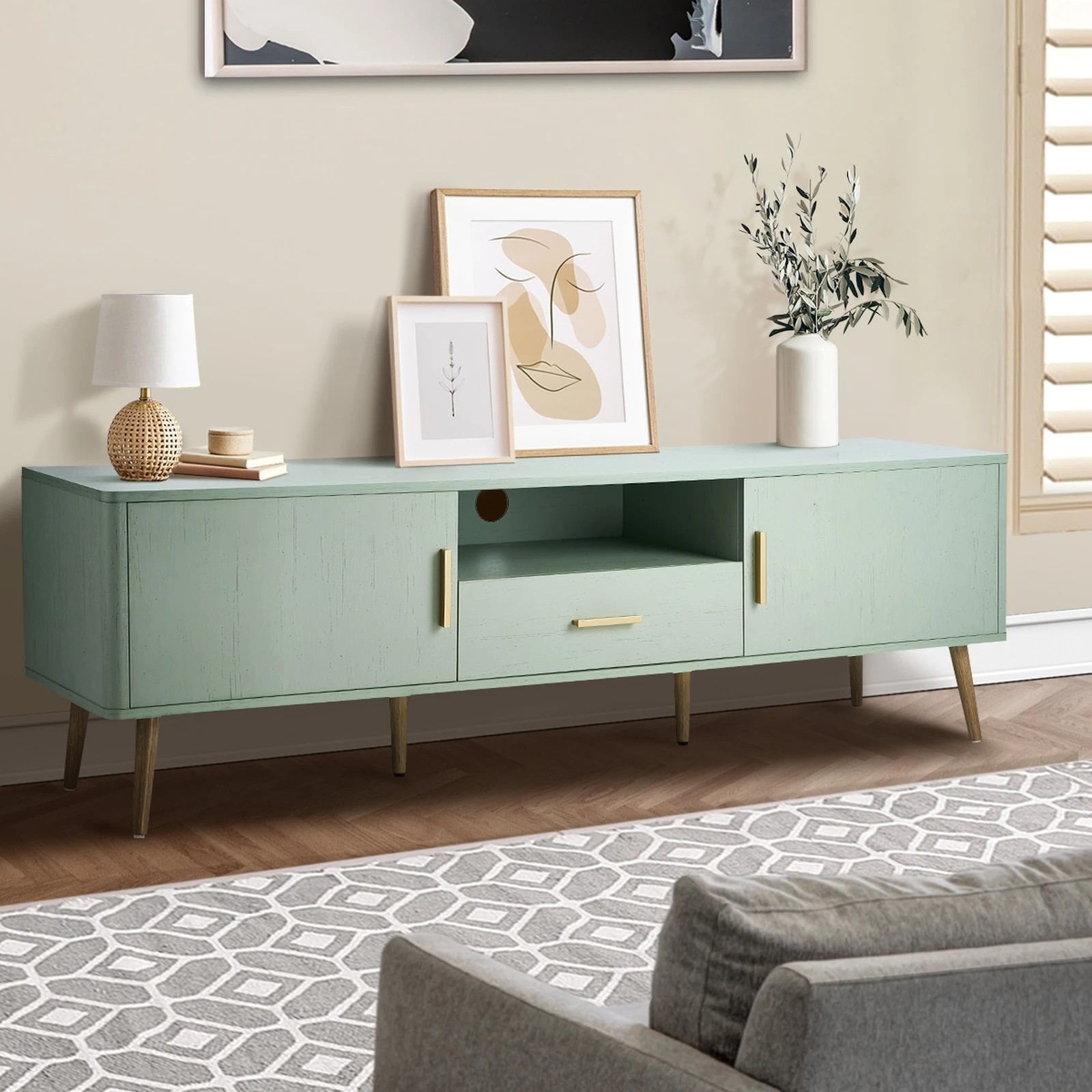 3 Oikiture Entertainment Unit 160cm
 - Green, 3 of 8