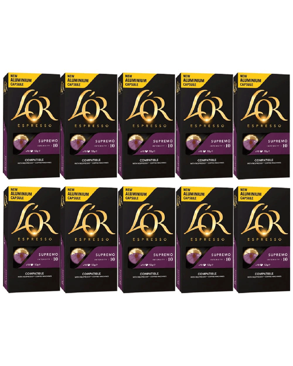 L'OR Espresso Coffee Capsules Supremo 100 Pack