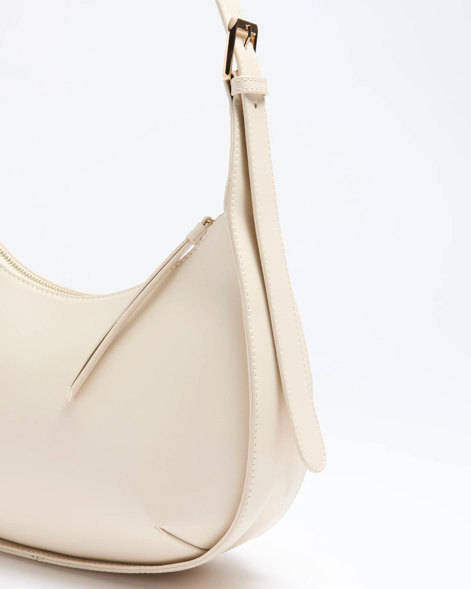 2 Target Woman Half Moon Shoulder Bag — Faux Leather, Burgundy CREAM, 2 of 2