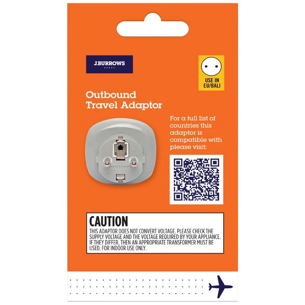 5 J.Burrows Outbound Travel Adaptor Europe & Indonesia, 5 of 5