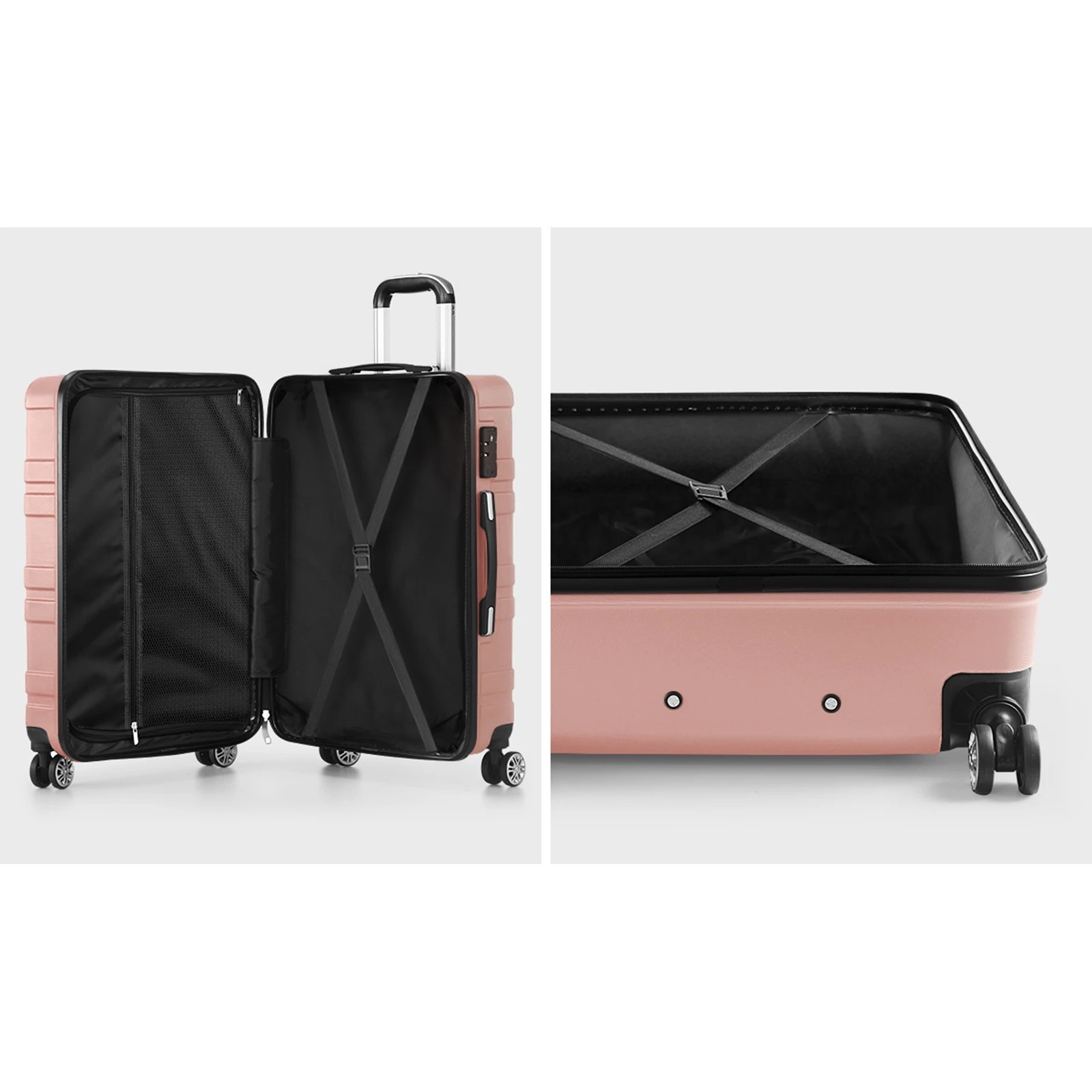 8 Mazam 3PCS Luggage Suitcase Trolley Set Travel TSA Lock ABS Hard Case - Pink, 8 of 10