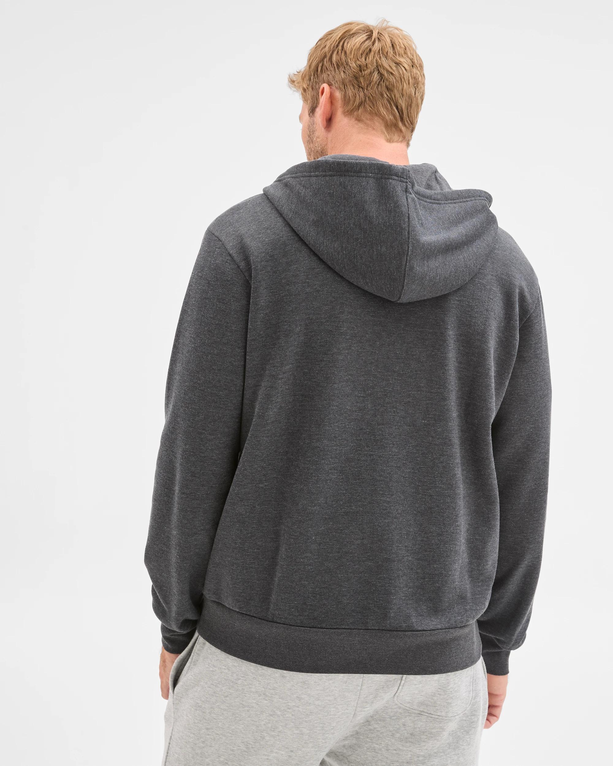 4 Target Australian Cotton Blend Zip Thru Hoodie CHAR MARLE, 4 of 6