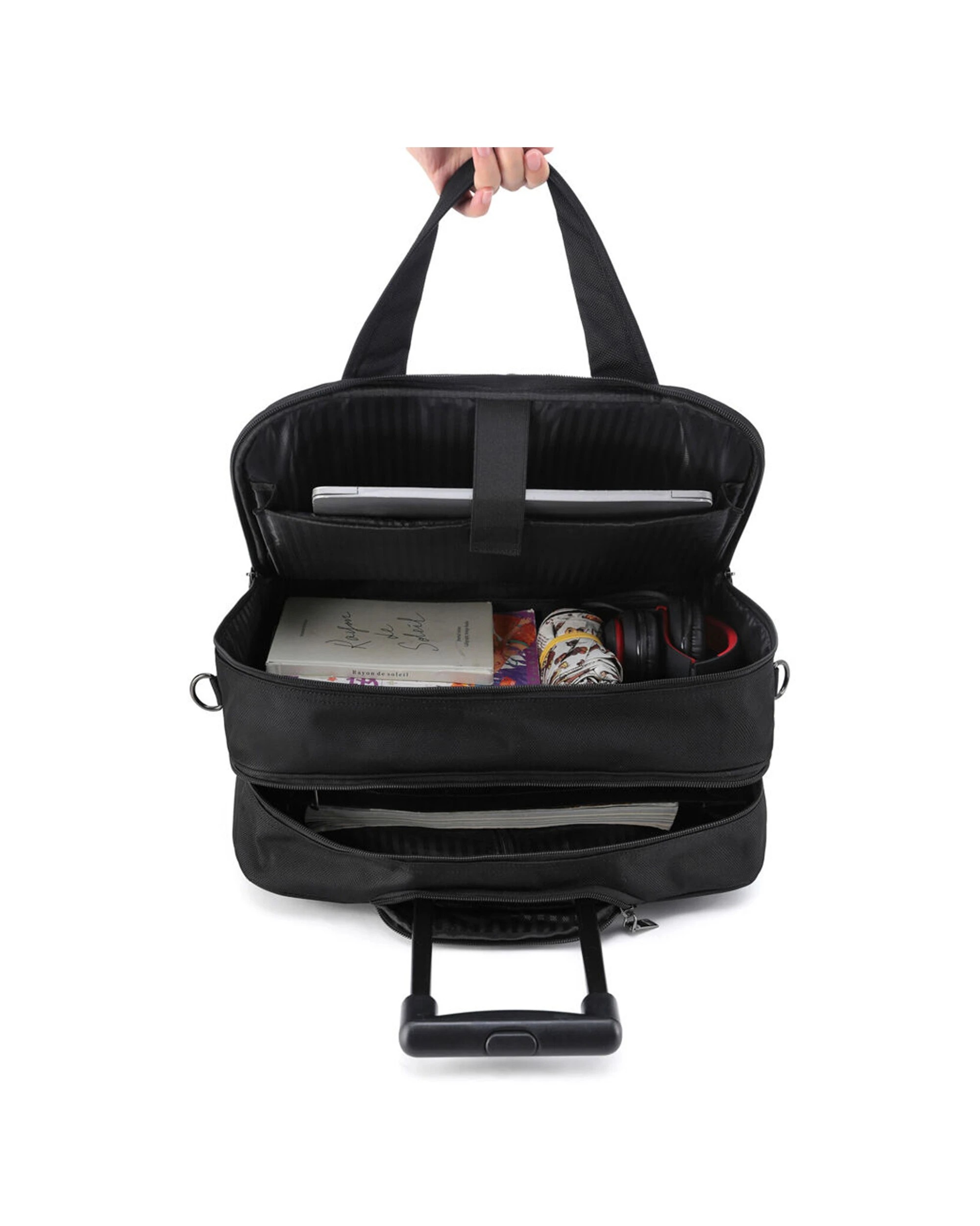 2 Tosca Travelling Business Trolley Case With Laptop Compartment - Black, 2 of 2