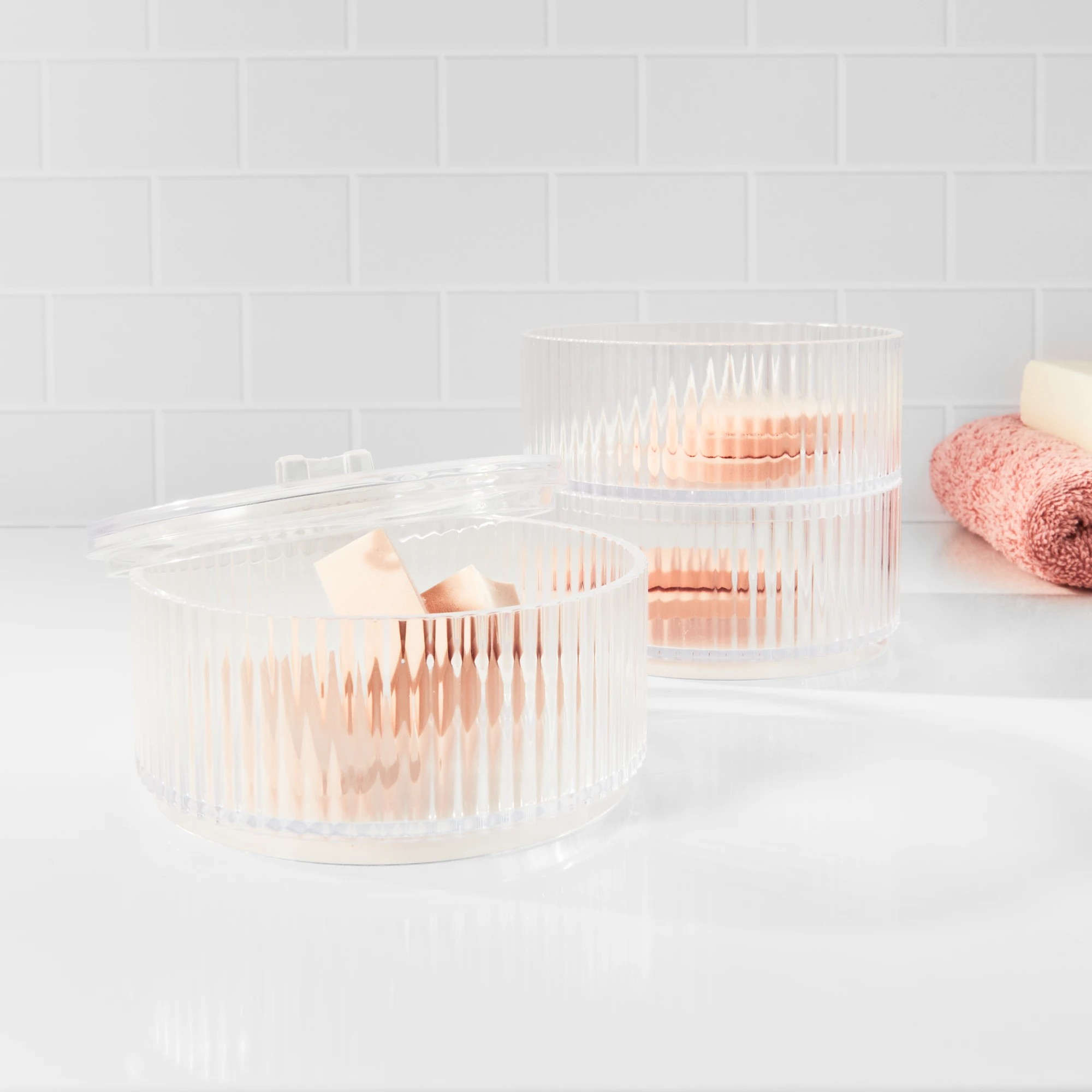 2 Set of 3 Clear Linear Round Organisers, 2 of 10