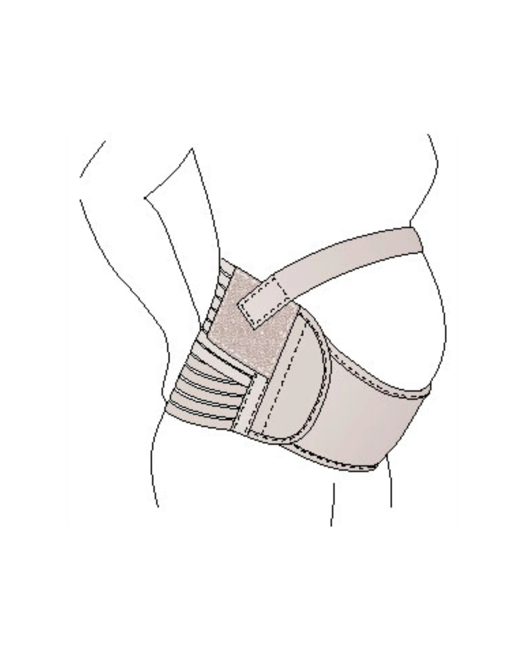 2 Bodyassist Elastic Maternity Support Belt Comfortable Fit Large X-Large - Beige, 2 of 5