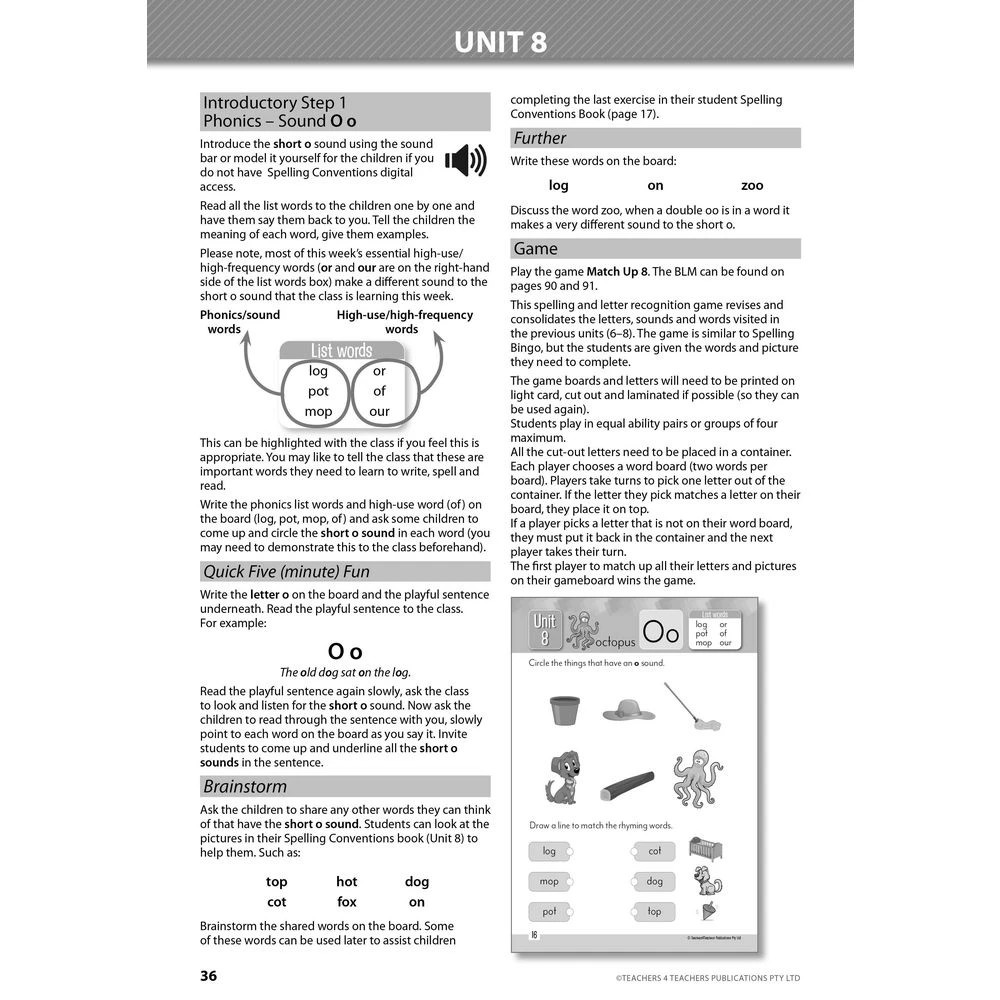 2 Spelling Conventions Teacher Book Foundations, 2 of 3