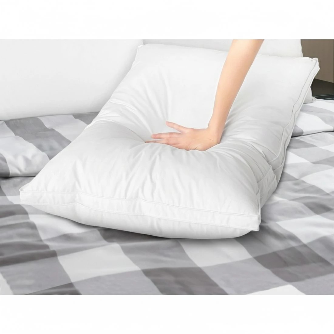 5 Giselle Bedding Duck Feather Down Pillow Luxury Twin Pack - White, 5 of 7