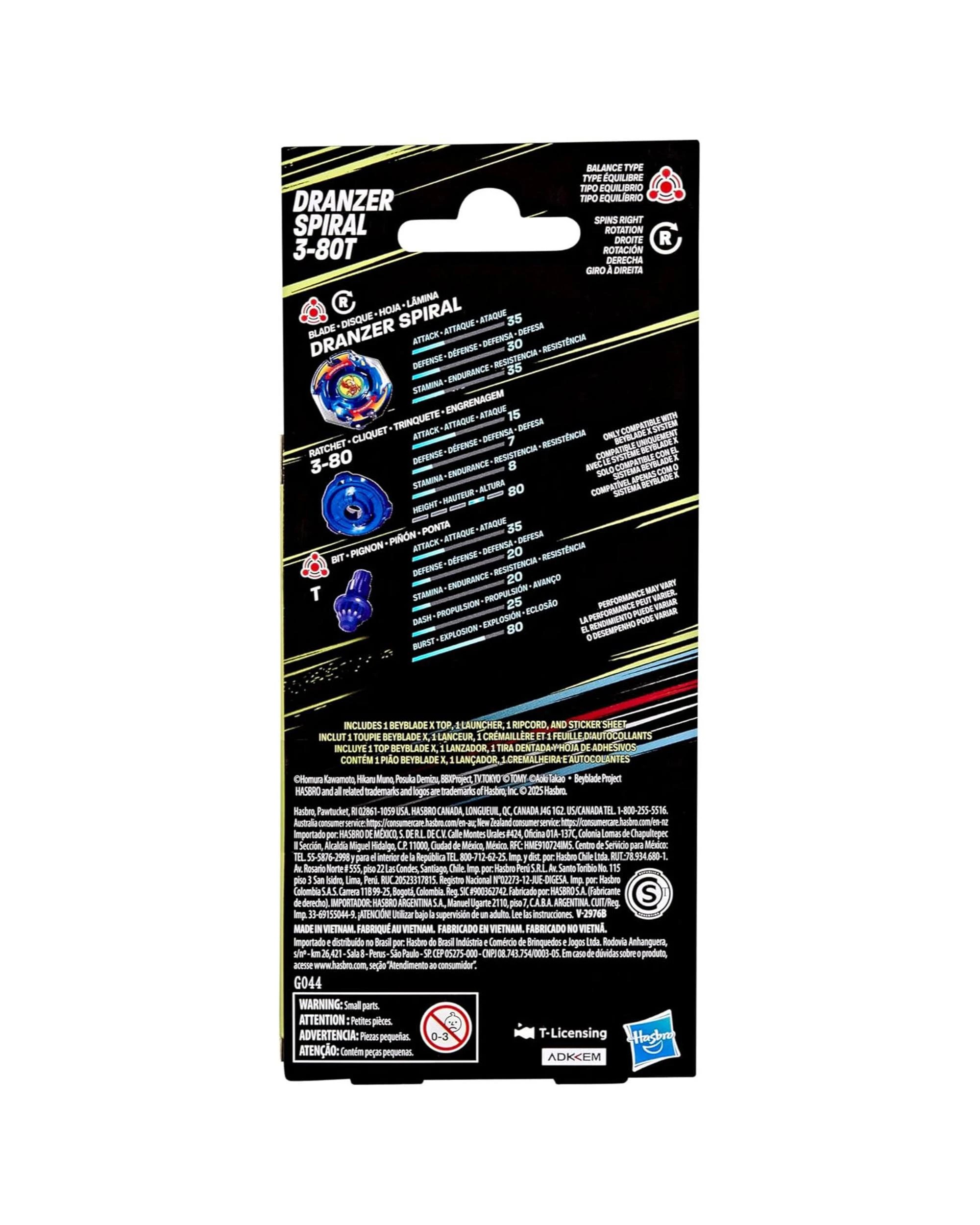 6 Beyblade X X-Over Project Dranzer Spiral 3-80T Starter Set, 6 of 6