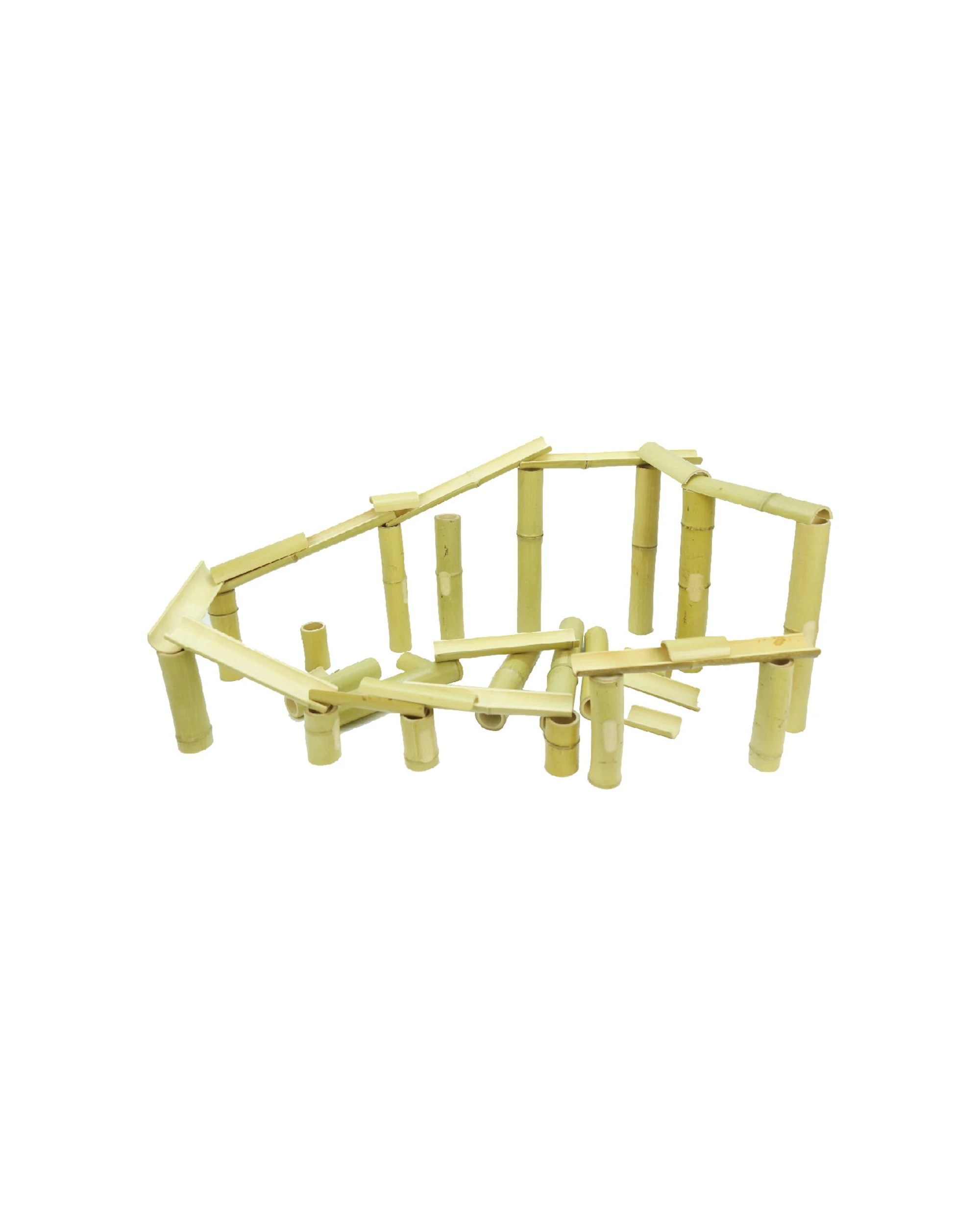 1 Vivaio 40pc Bamboo Channels Open Ended Construction Set For STEM Play - Natural, 1 of 1